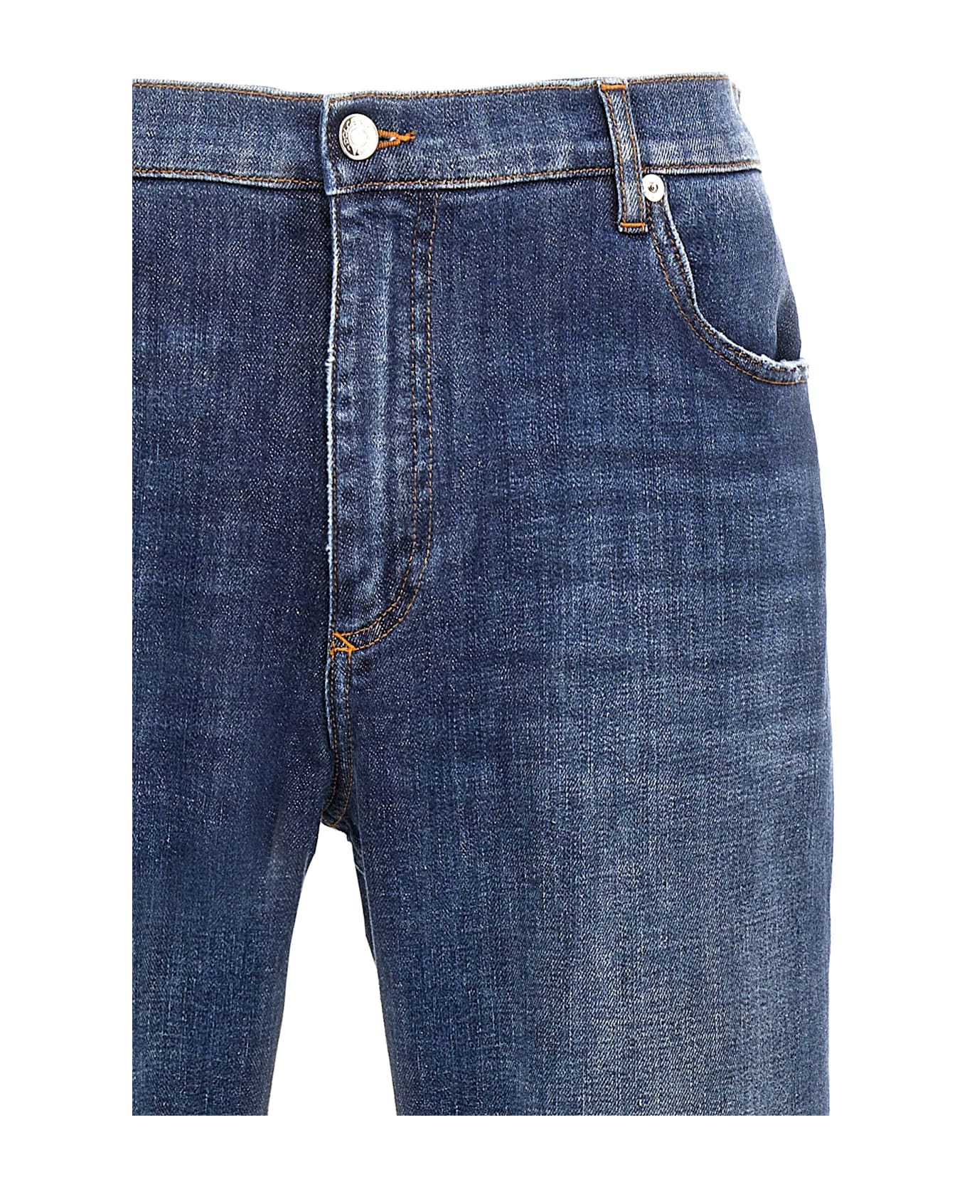 Dolce 
Gabbana Logo Embroidery Jeans - Blue