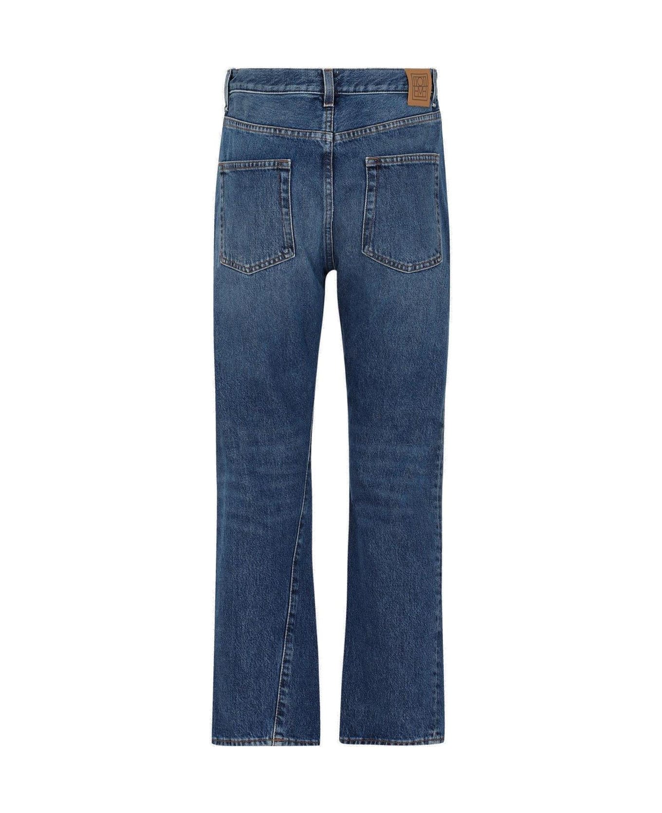 Totême Cropped Straight-leg Jeans - Washed Blue