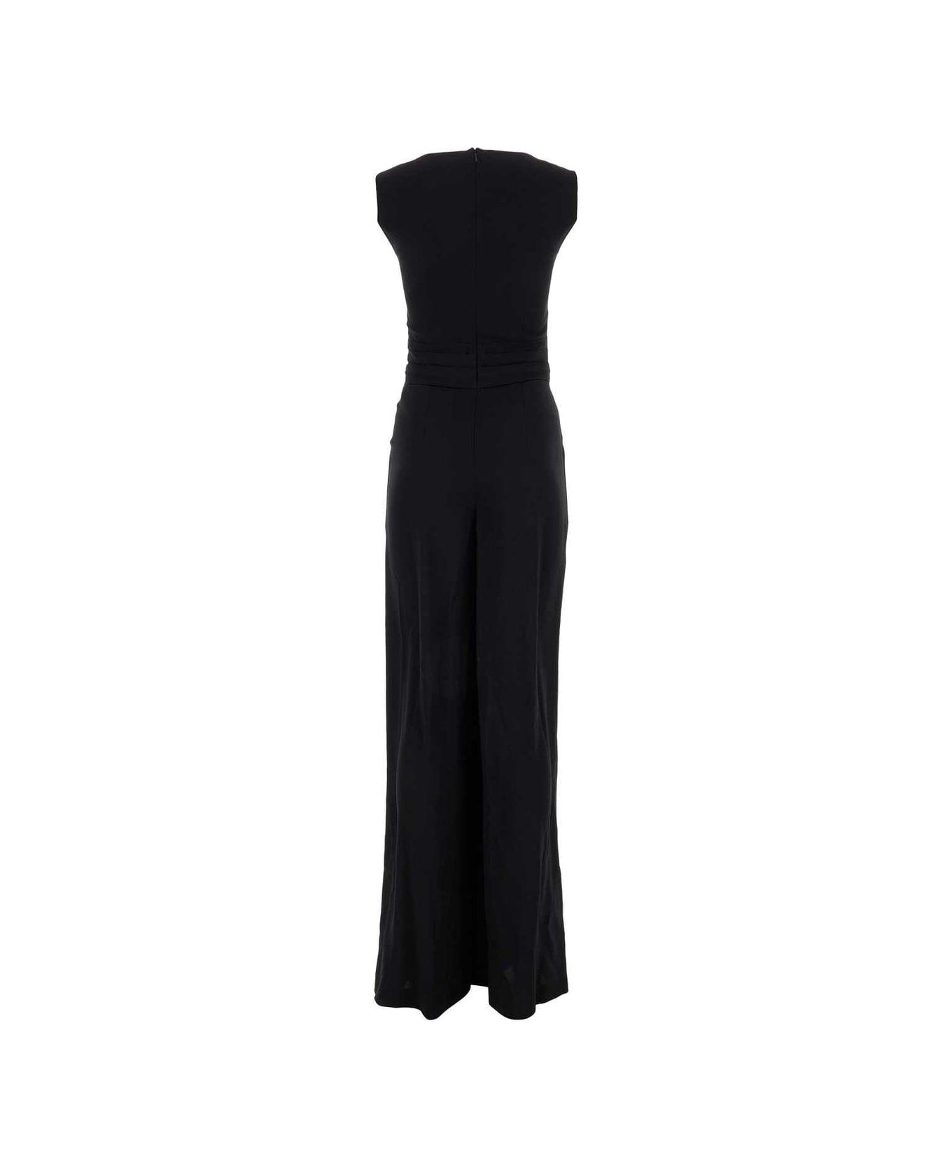 Alberta Ferretti V-neck Long-length Sleeveless Dress - Black
