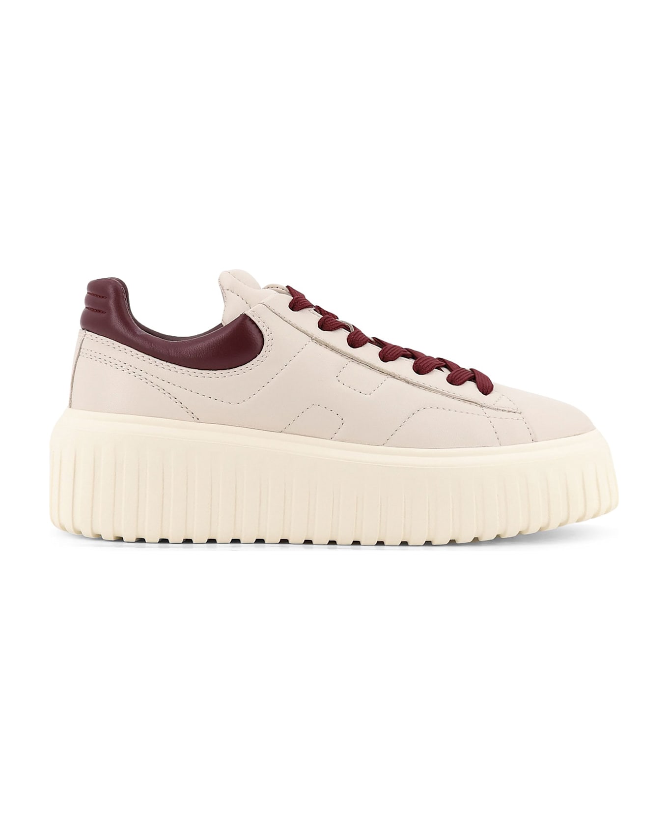 Hogan H-stripes Leather Low-top Sneakers - Beige/marrone