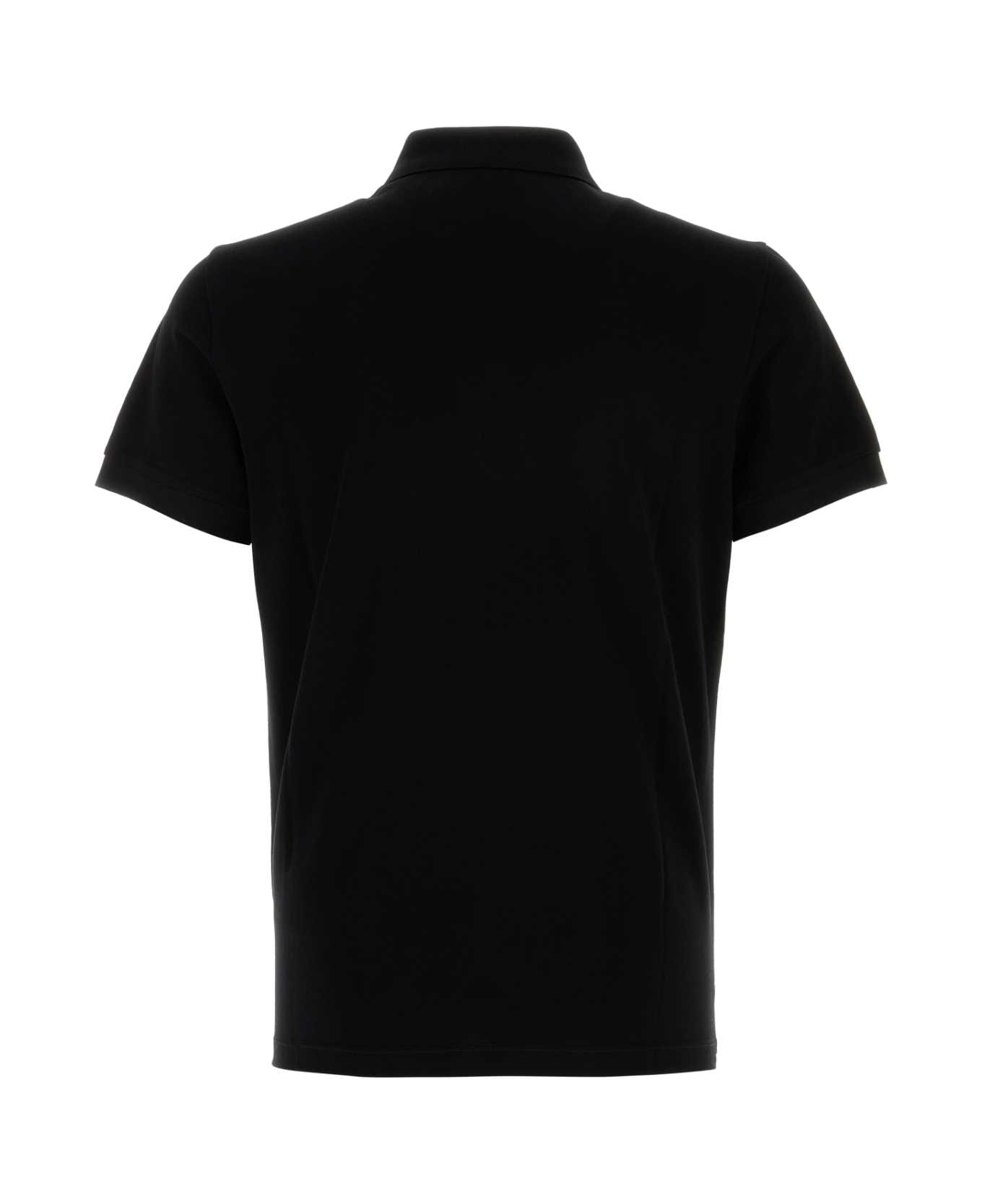 Fendi Black Piquet Polo Shirt - NERO