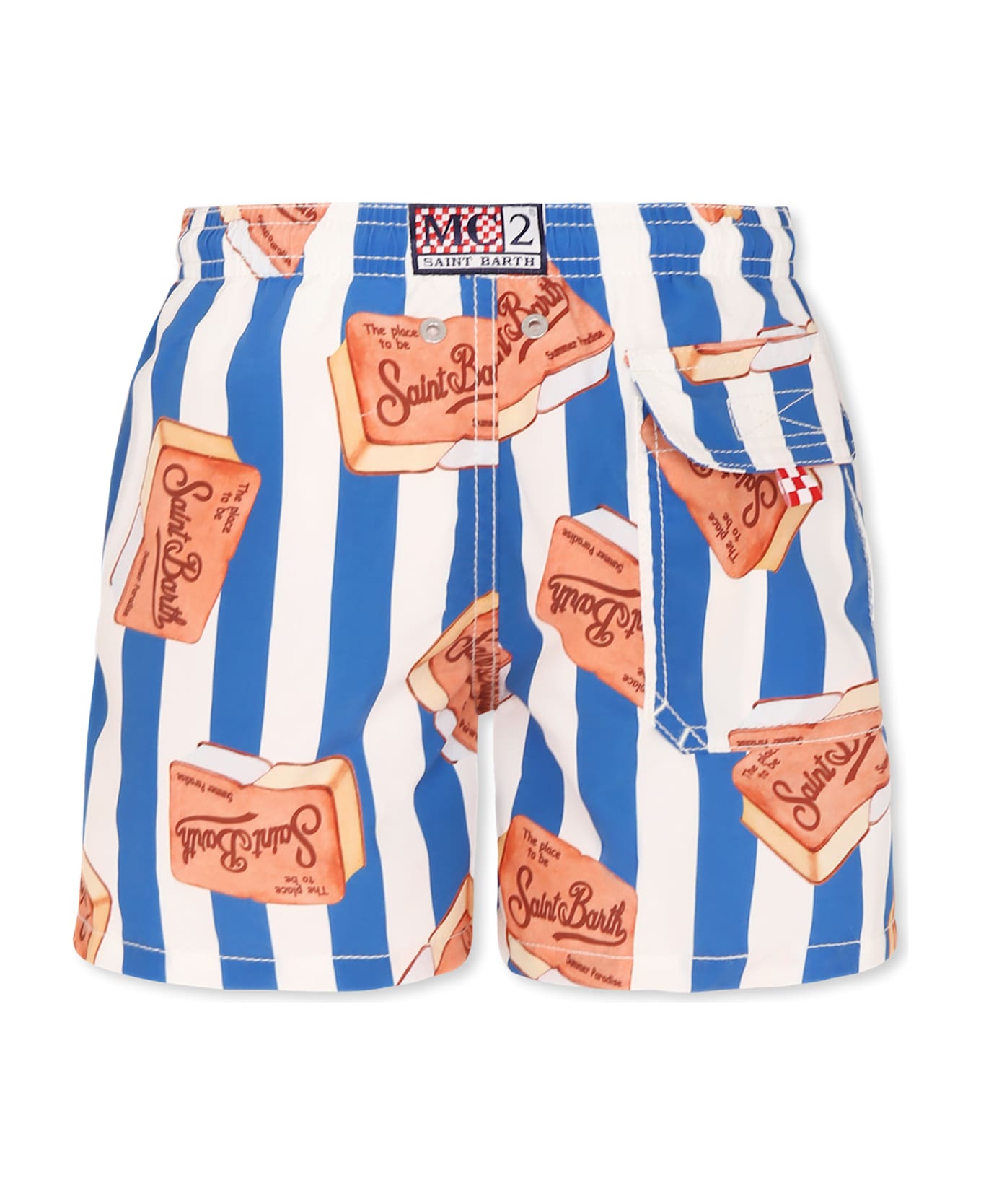 MC2 Saint Barth Blue Swim Shorts For Boy With Ice Cream - Blue