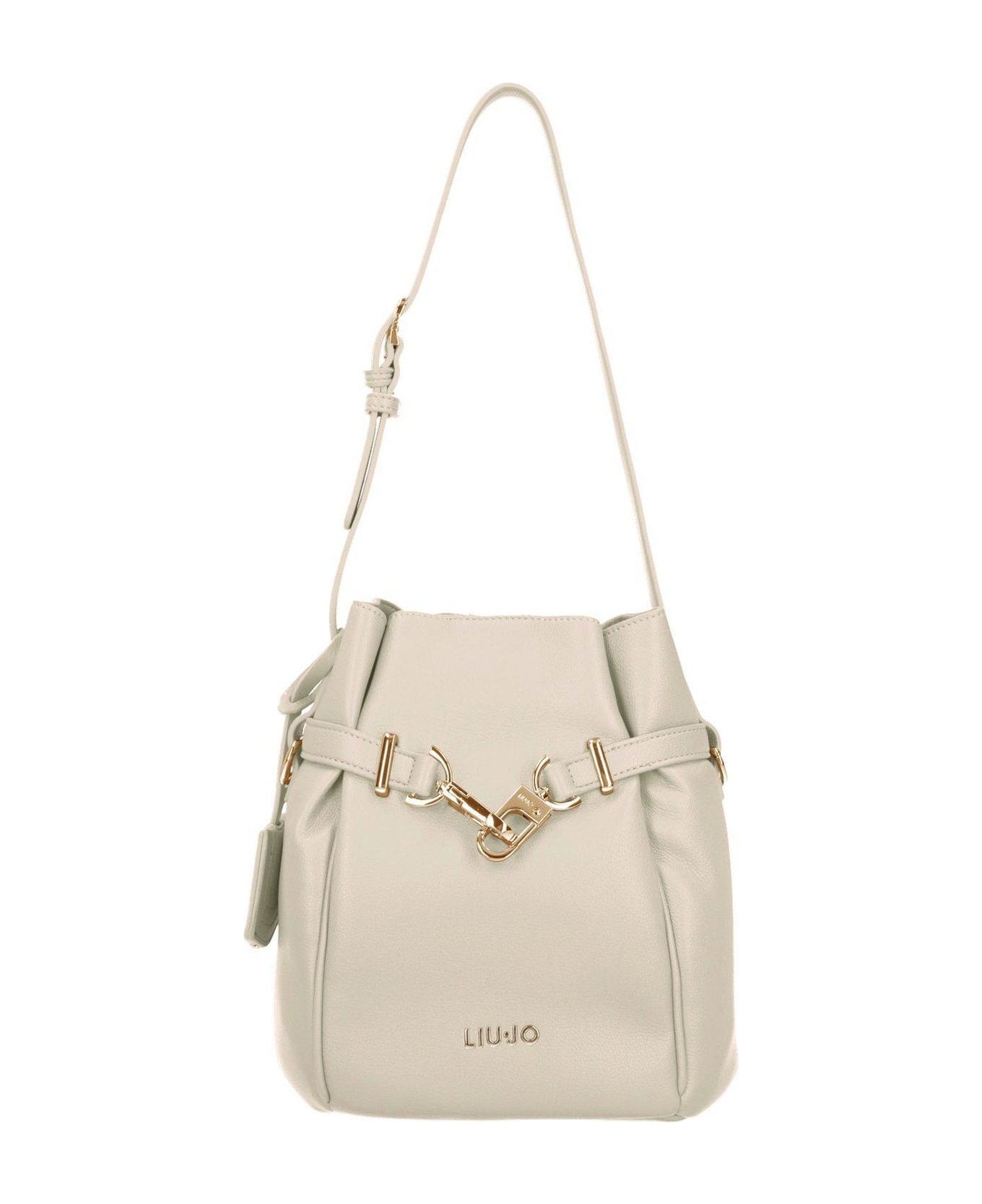 Liu-Jo Magnetic Fastened Bucket Bag - White