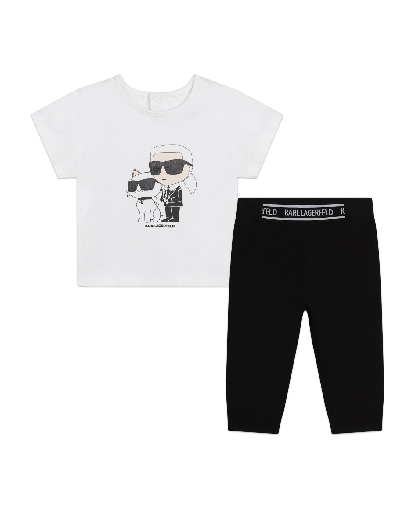 Karl Lagerfeld Kids Completo Con Stampa - White