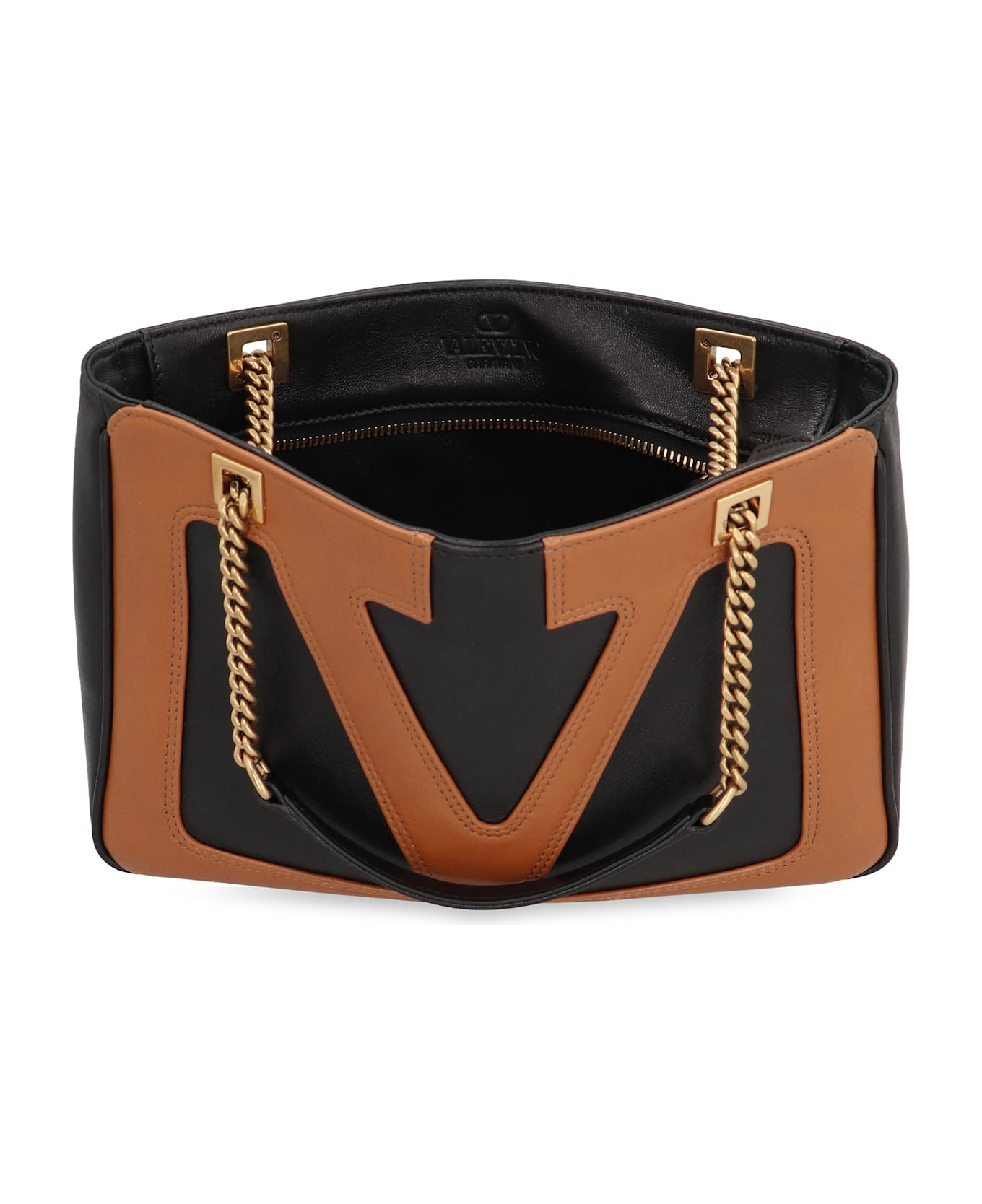 Valentino Garavani Viva Superstar Piccola Smooth Leather Tote Bag - black