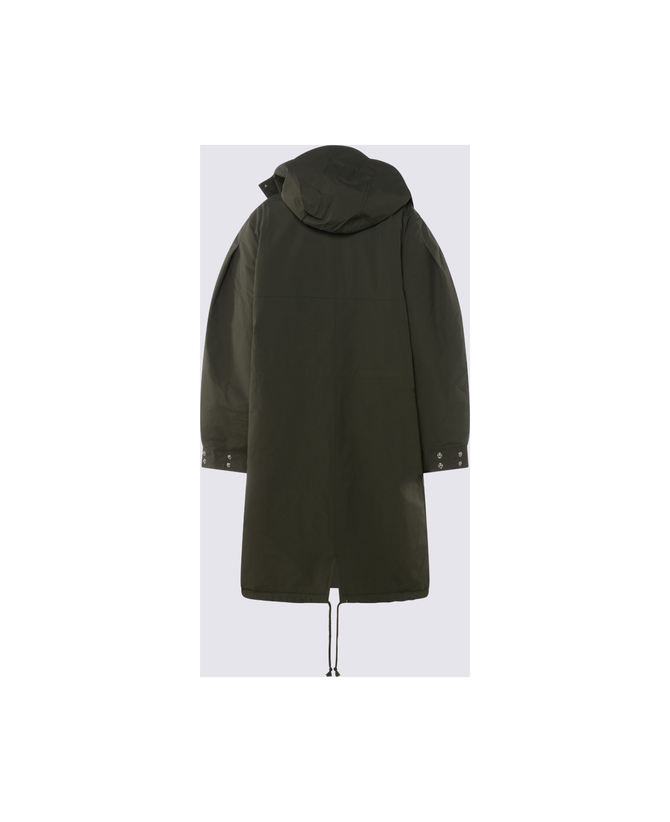 Ganni Military Green Nylon Down Jacket - KALAMATA