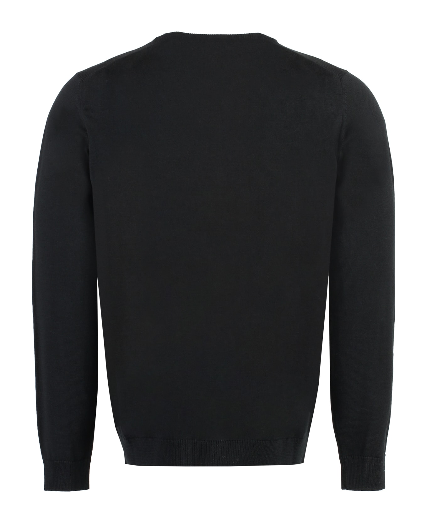 Roberto Collina Merino Wool Crew-neck Sweater - black