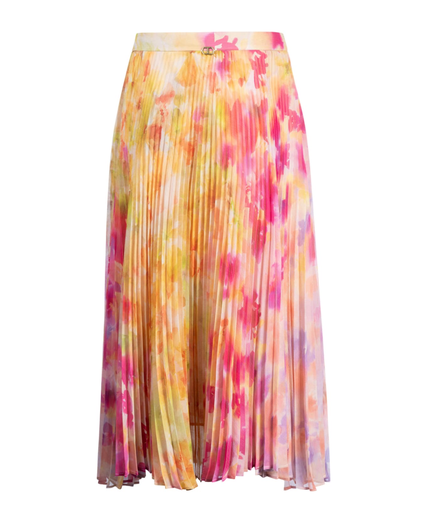 TwinSet Printed Floral Pleated Skirt - Multicolor
