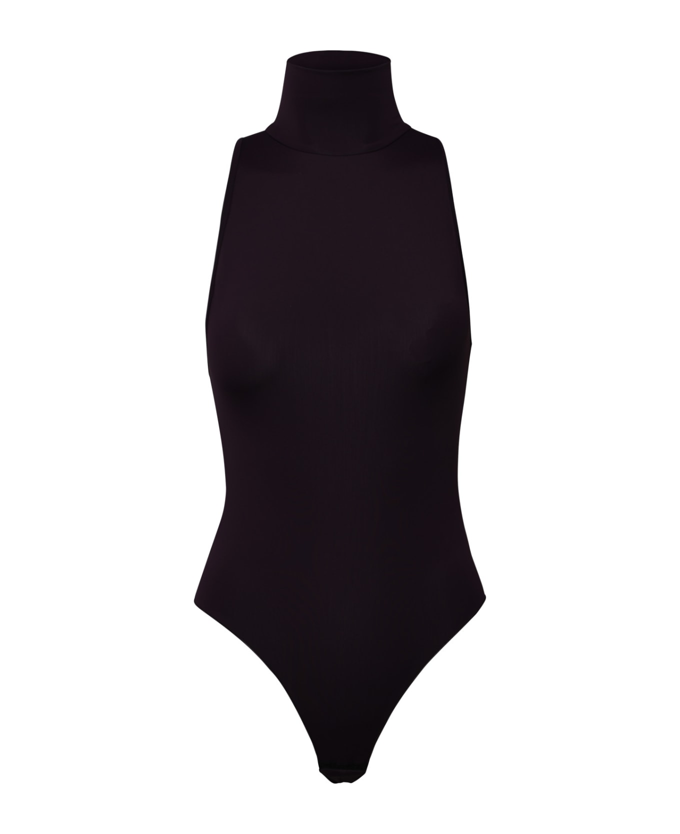 The Andamane Norah Plum Nylon Bodysuit - Bordeaux