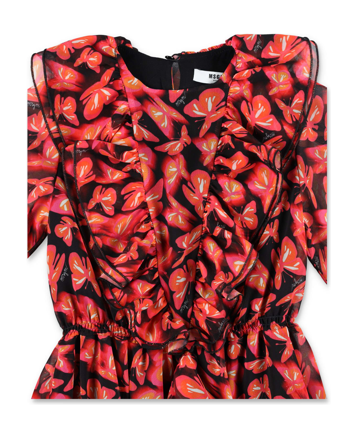 MSGM Dress Butterfly - FUCSIA