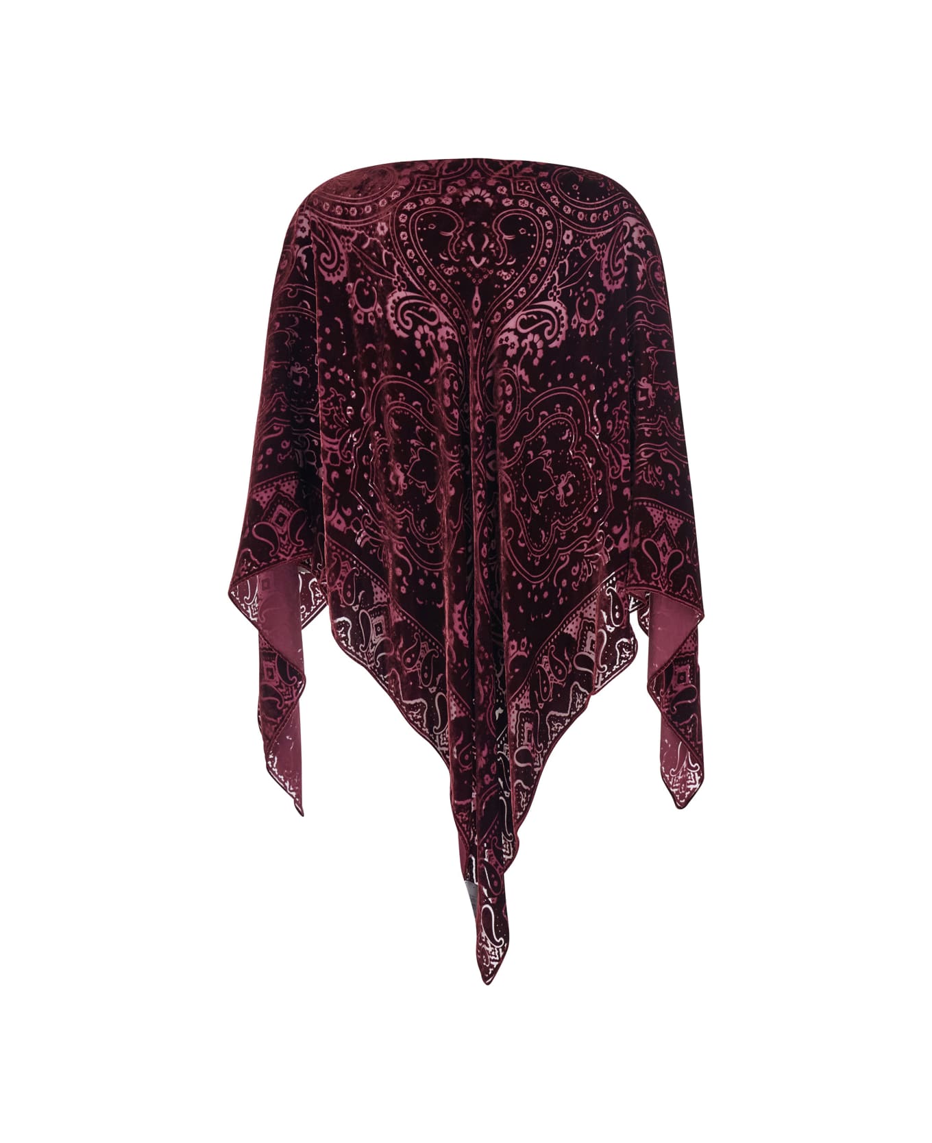Etro Velvet Cape - Bordeaux
