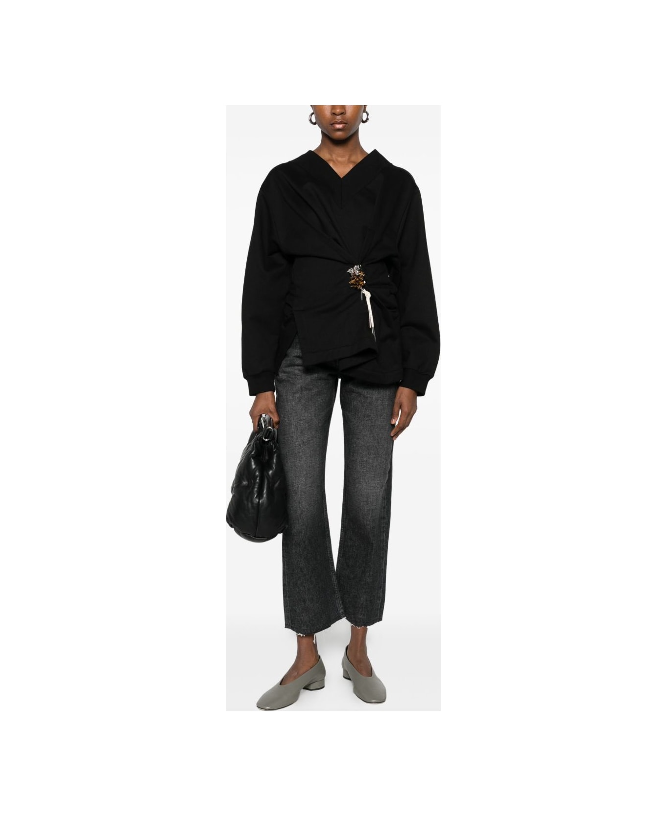 Maison Margiela Frayed Straight-leg Jeans - Grey