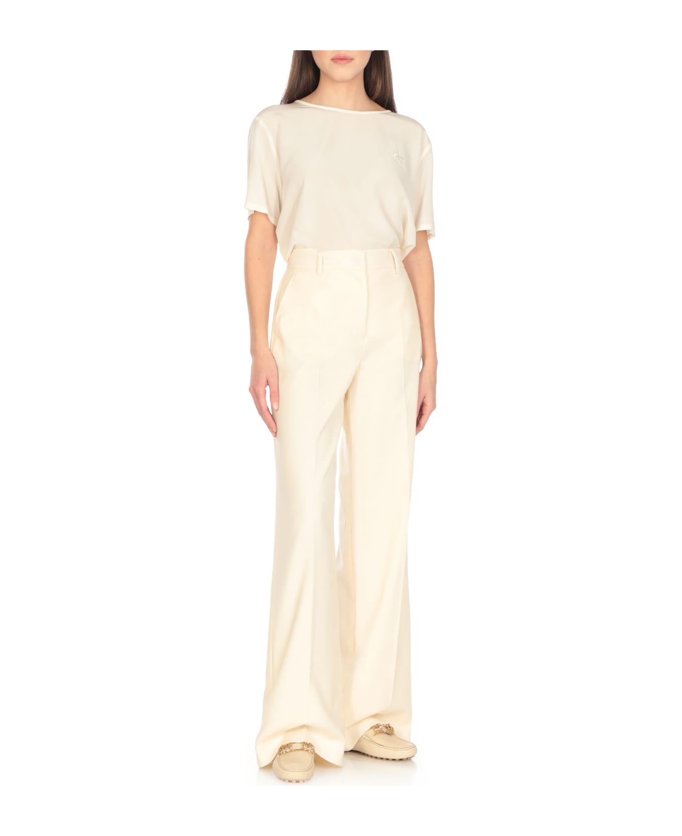 Tod's Leather Loafers - Ivory