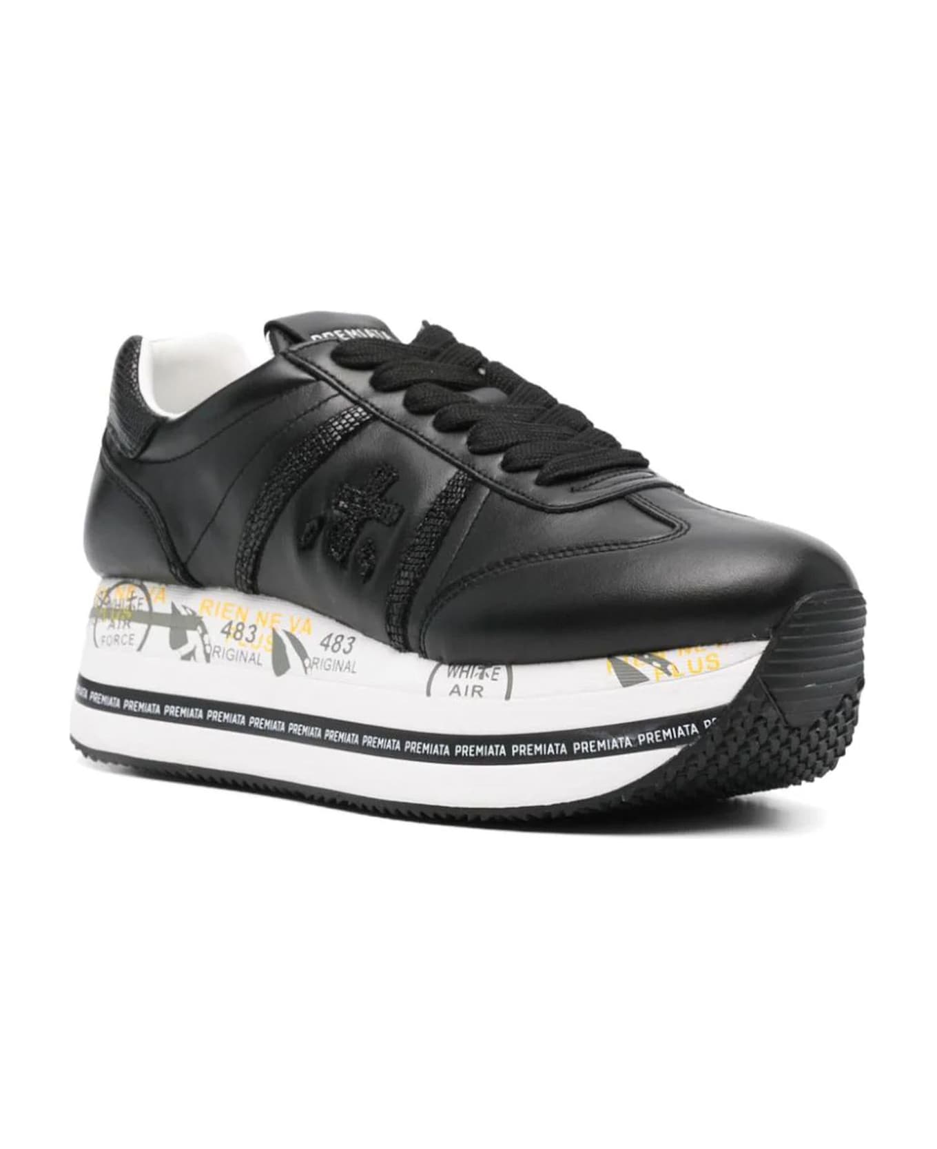 Premiata Black Beth Sneakers - Black