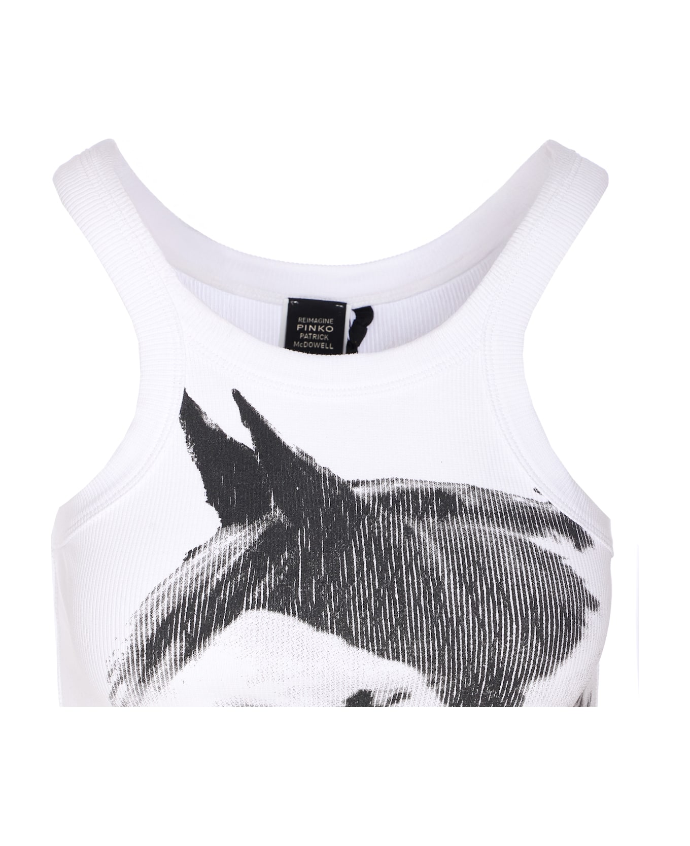 Pinko Curly Tank Top - White