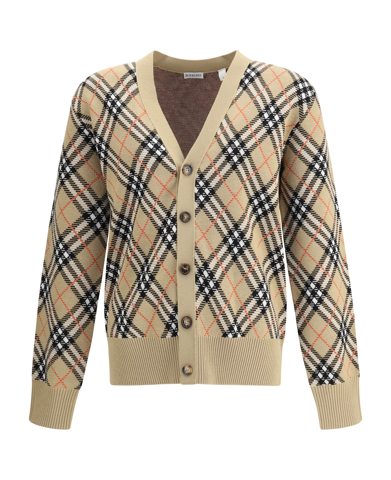 Burberry Archive Check Wool Cardigan