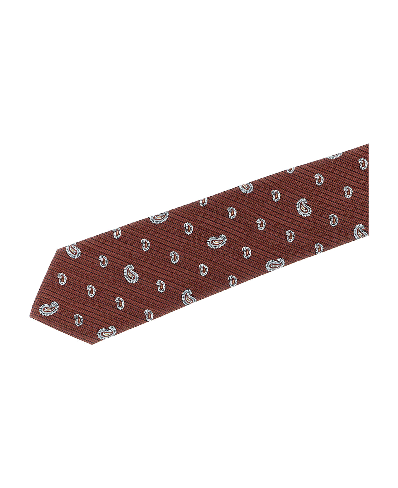 Brioni Jacquard Tie - Brown