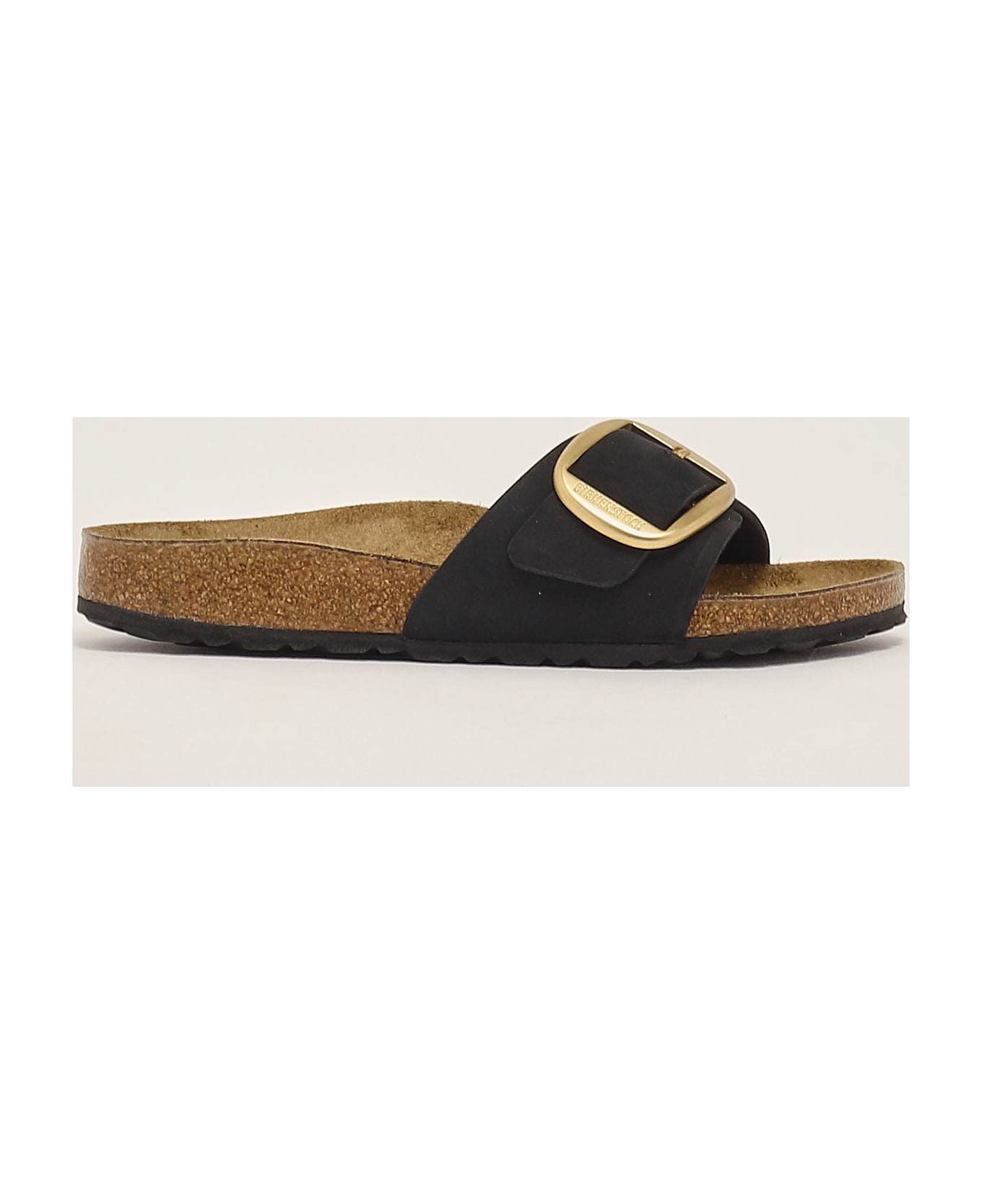 Birkenstock Madrid Big Buckle Nubuck Sandal - NERO