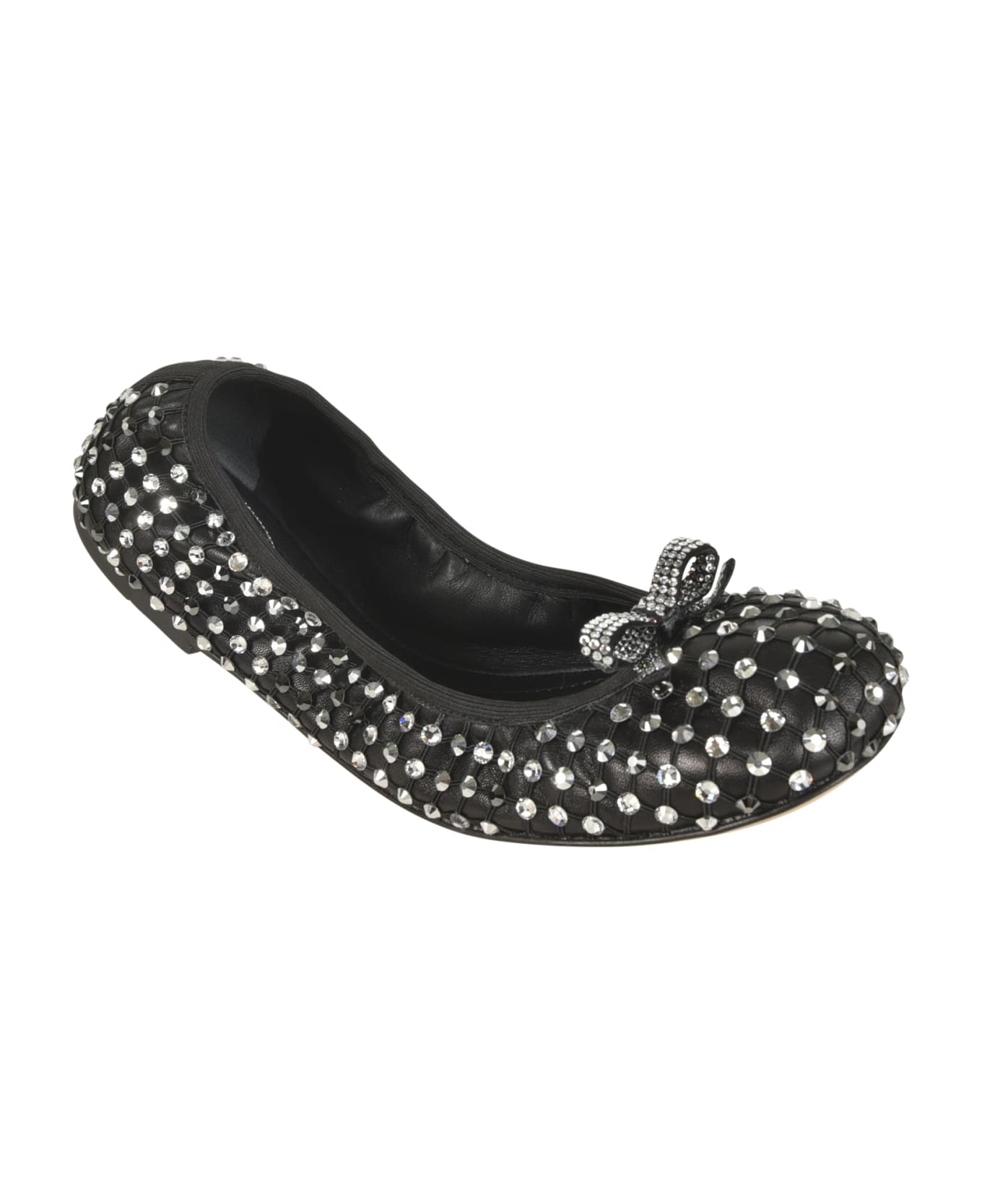 René Caovilla Galaxia Ballerinas - Black