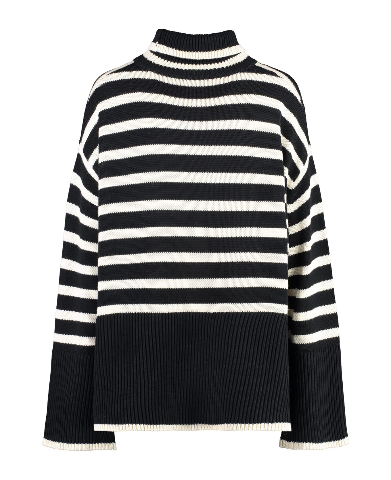 Totême Wool Turtleneck Sweater - Black Stripe