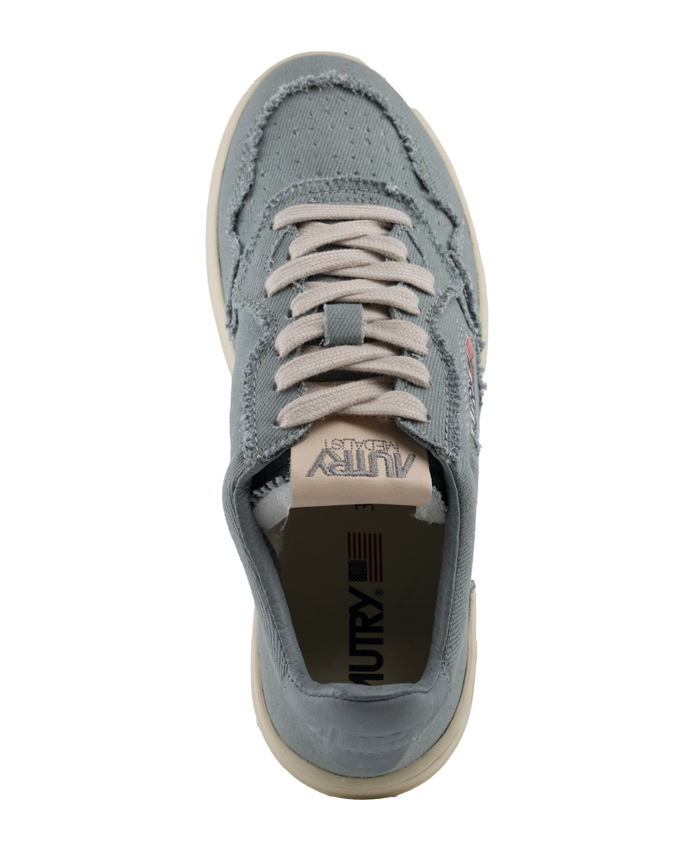 Autry Medalist Low Sneakers In Denim - Denim/denim slvr blue