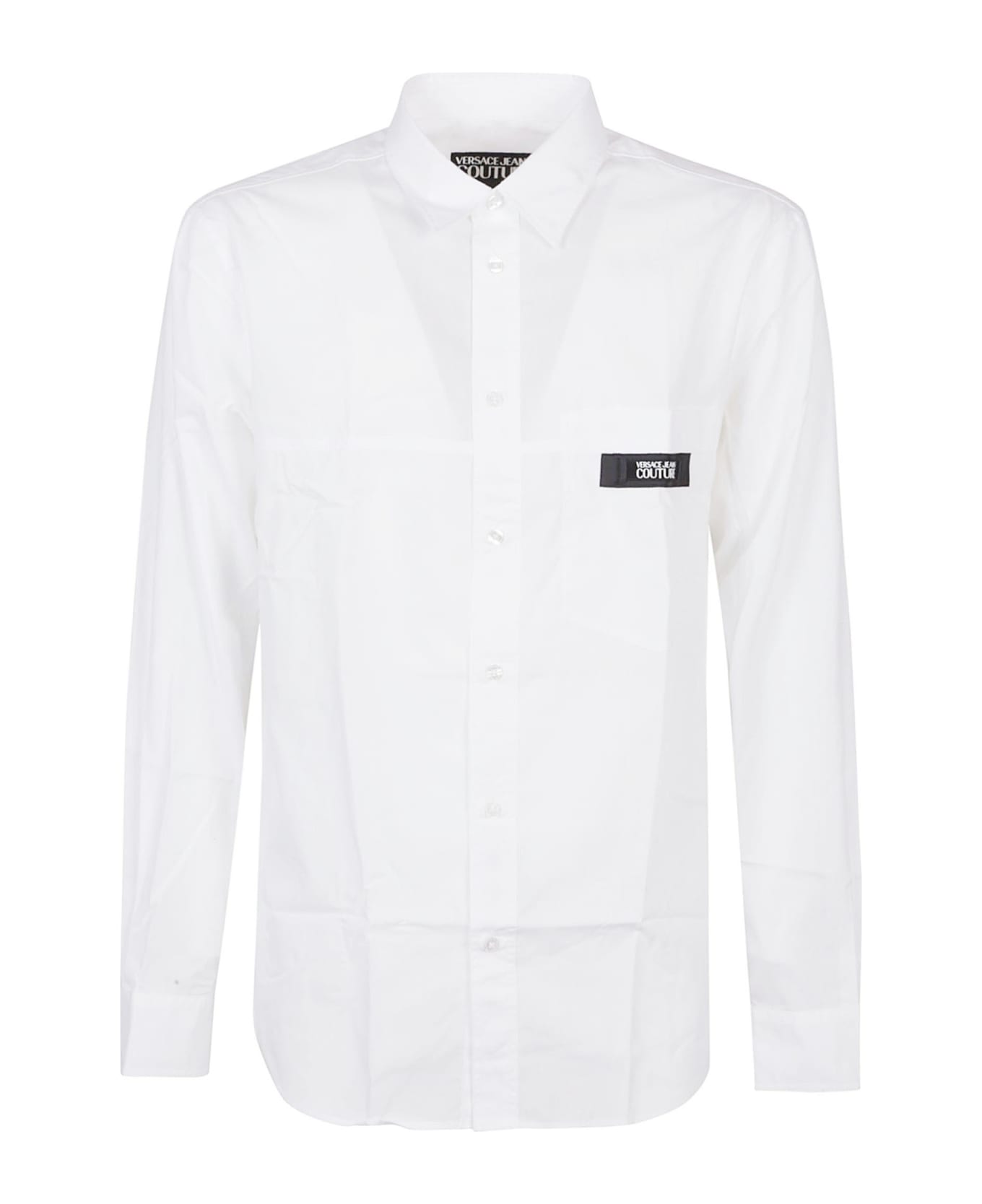 Versace Jeans Couture Patch Logo Basic Shirt - White