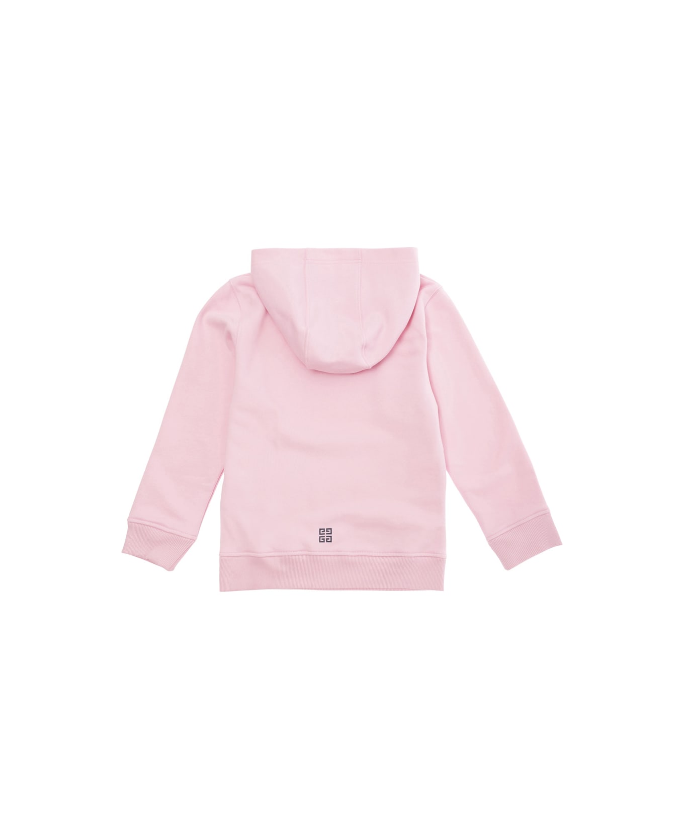 Givenchy Pink Hoodie With Logo Lettering In Cotton Boy - Pink