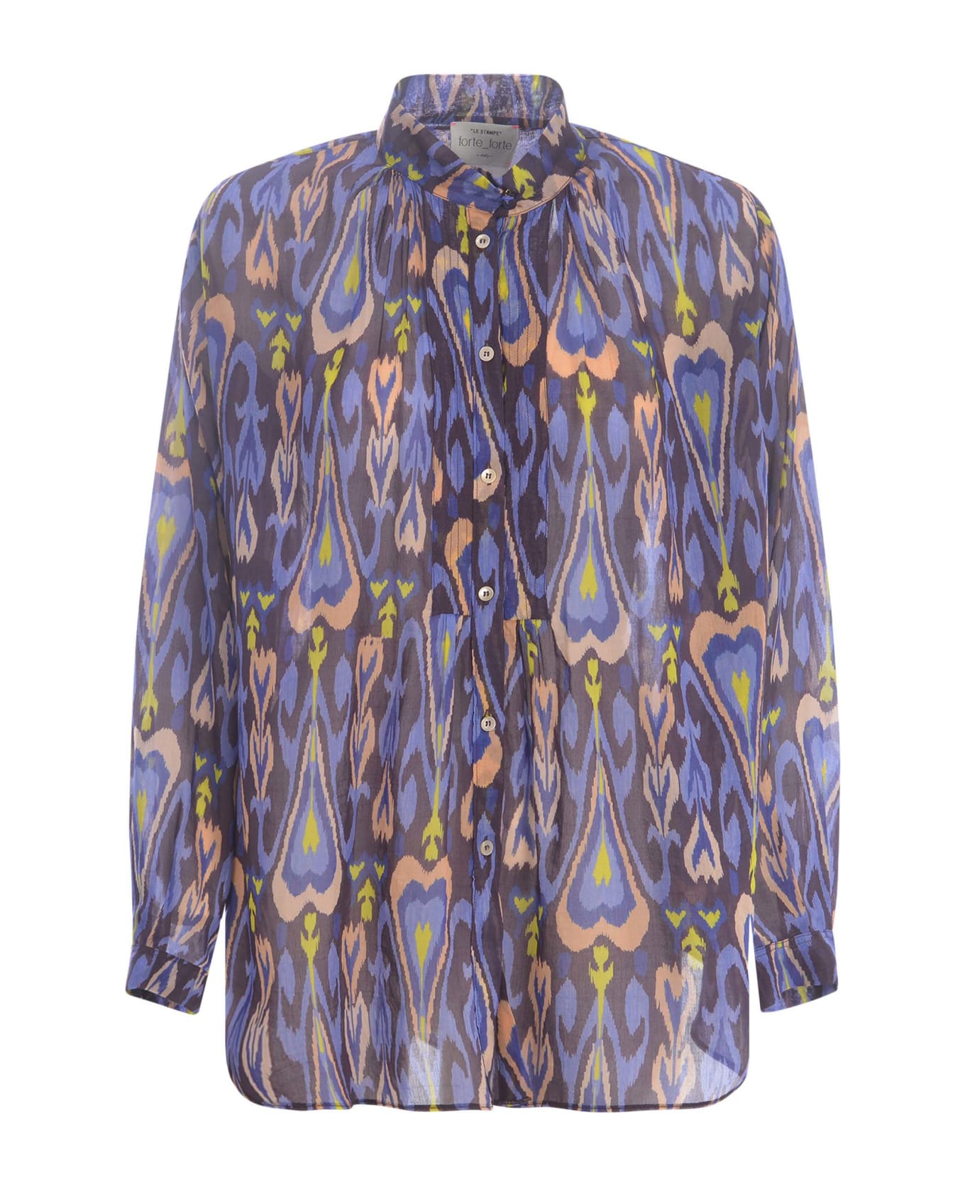 Forte_Forte Shirt Forte Forte "northern Light" In Voile - Blu scuro