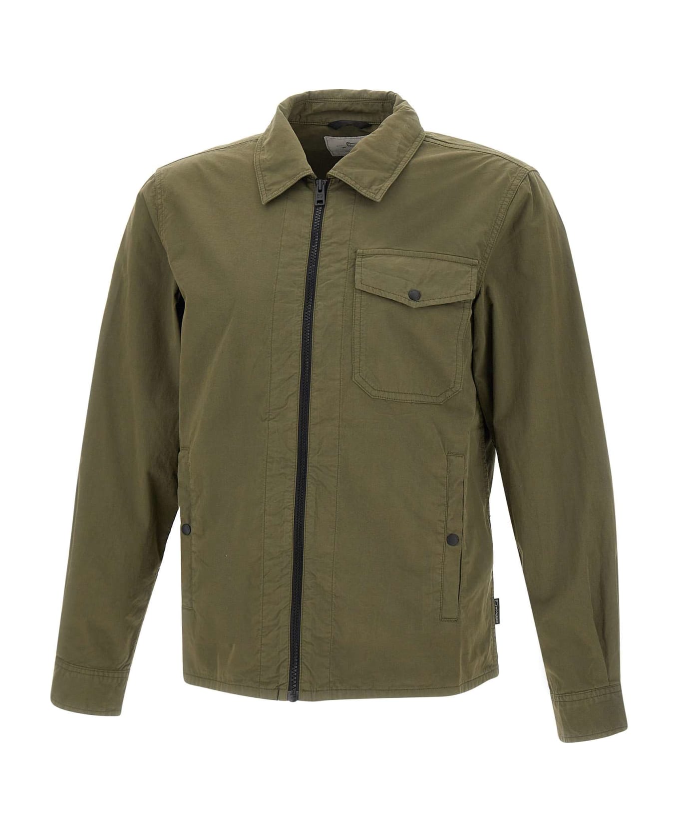 Woolrich 'gabardine Overshirt' Cotton Jacket - Lake Olive