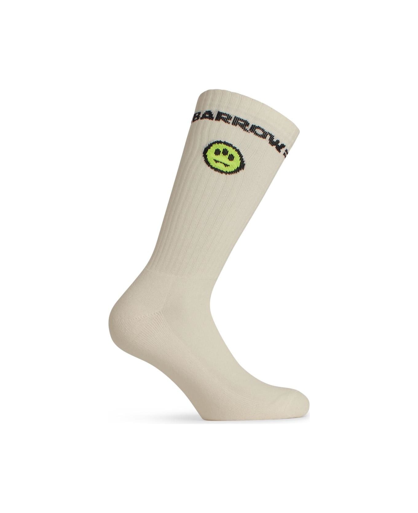 Barrow White Cotton Blend Socks - White
