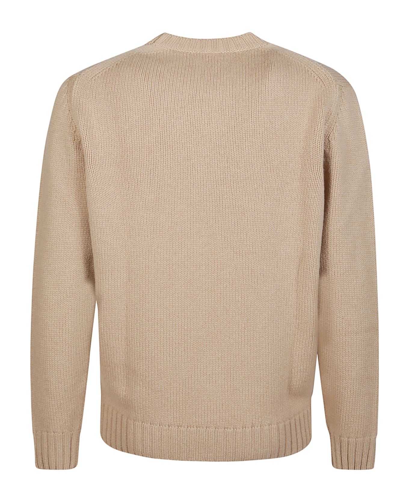 Kangra Basic Round Neck Sweater - Biscotto
