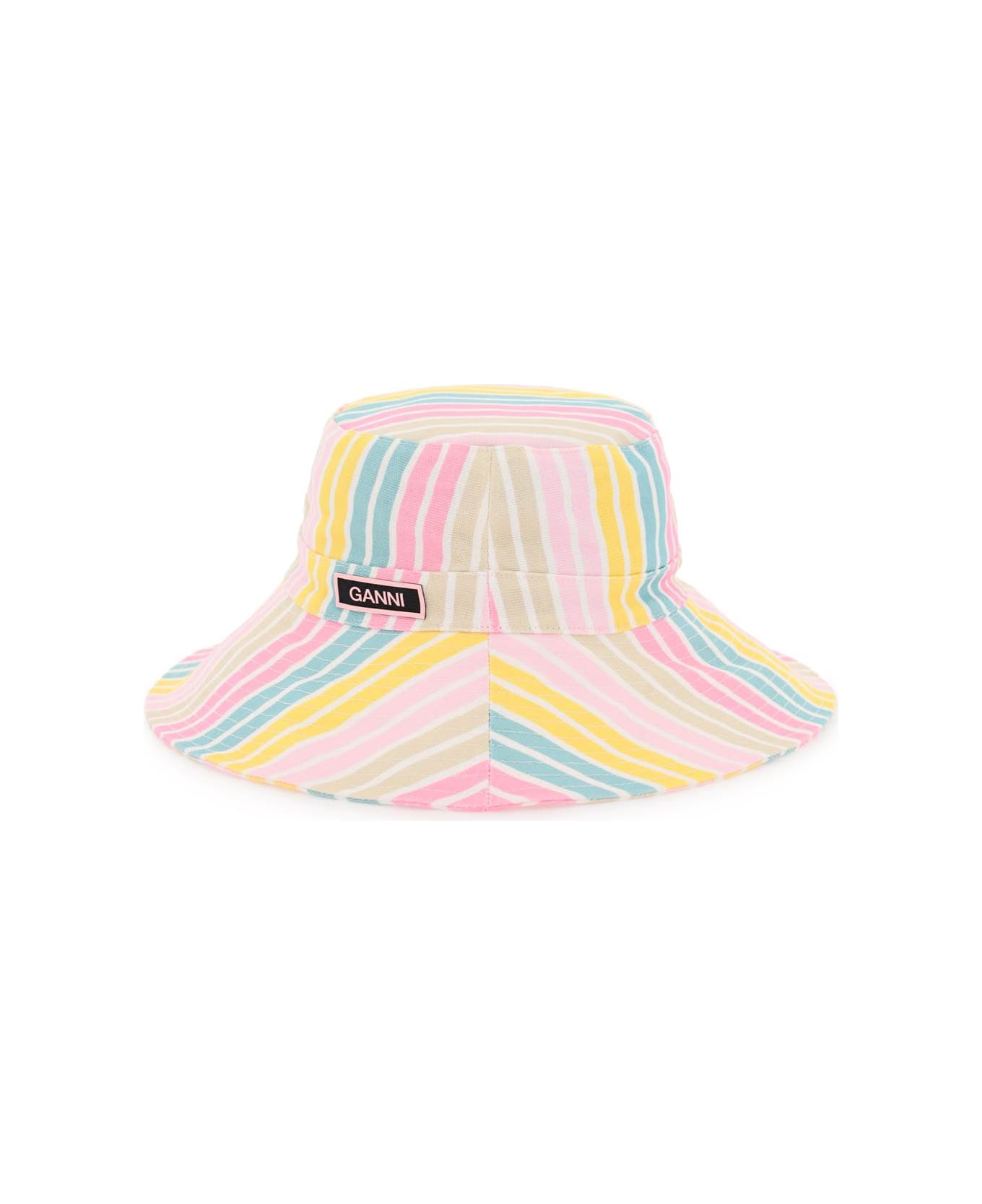 Ganni Stripe Bucket Hat - MULTICOLOUR ヘアアクセサリー