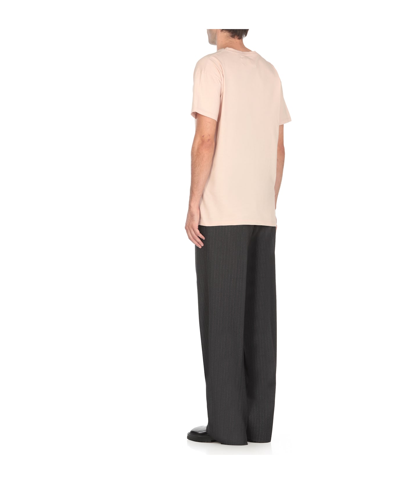 Maison Margiela Logo Embroidery T-shirt - Pink