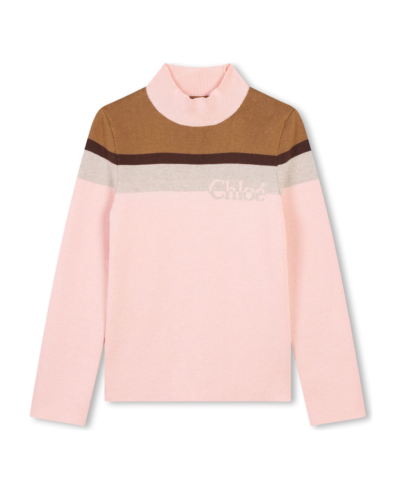 Chloé Pull Con Stampa Logo - Pink