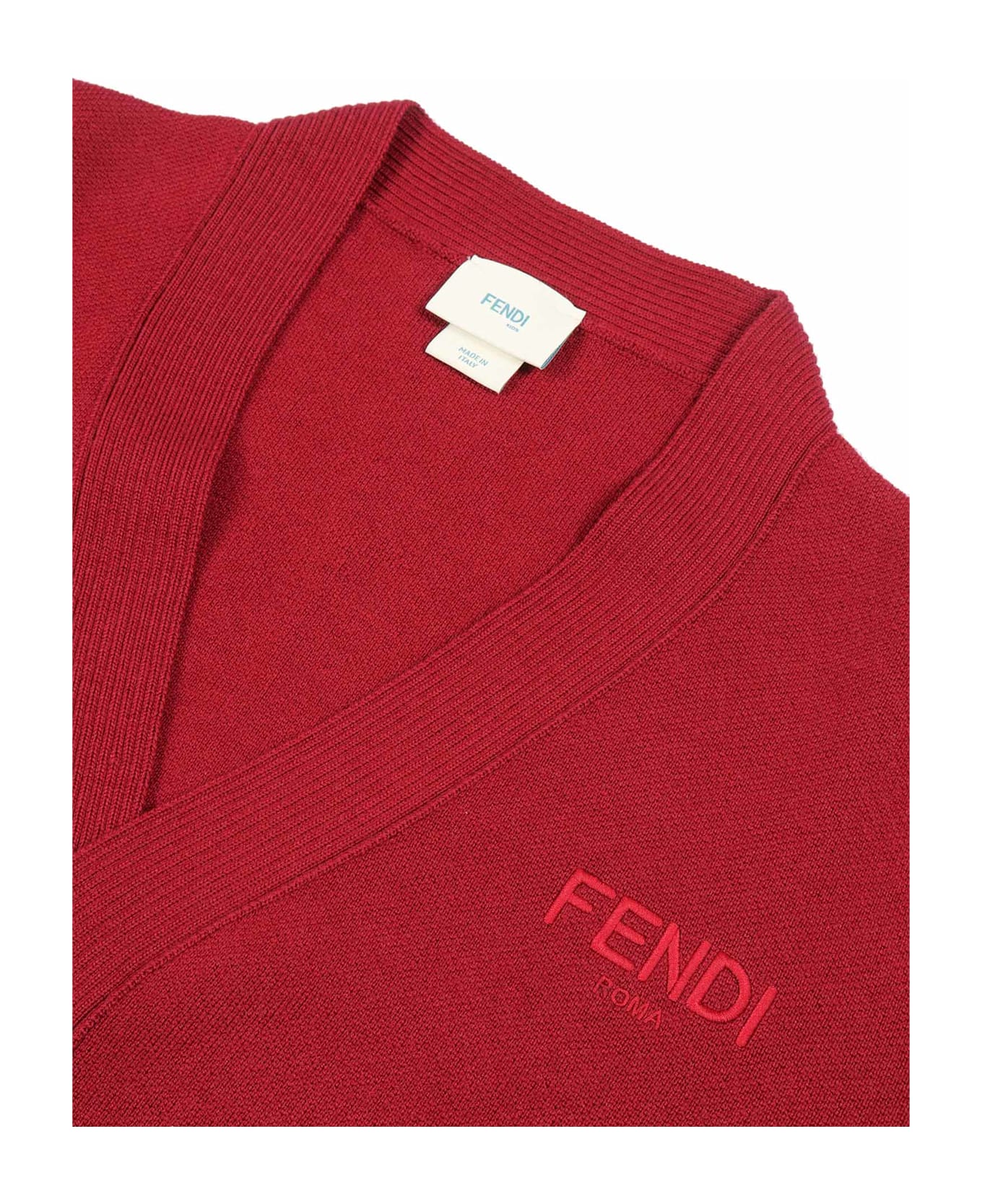 Fendi Wool Knitted Cardigan - RED