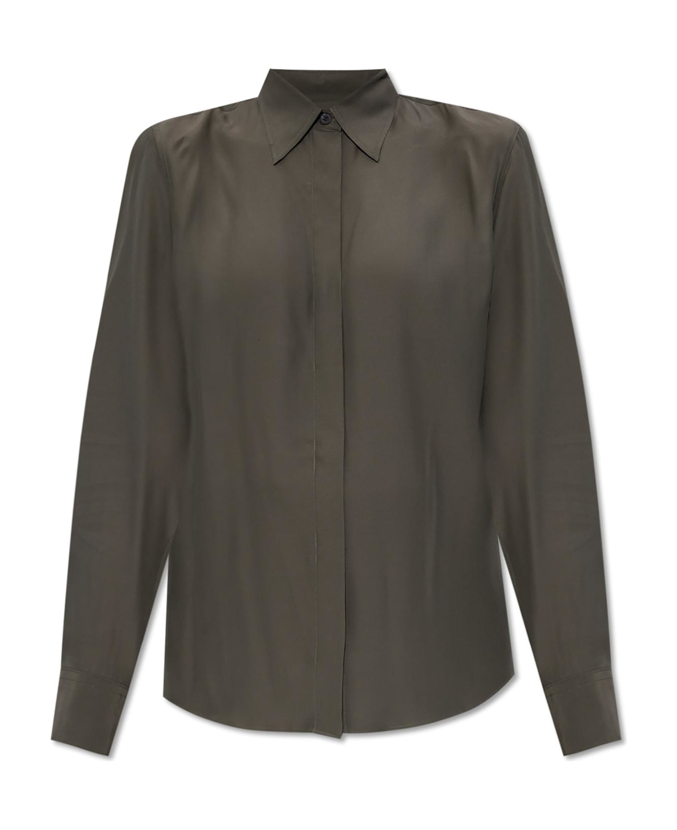 Dries Van Noten Shirt With Silk Finish - GREEN