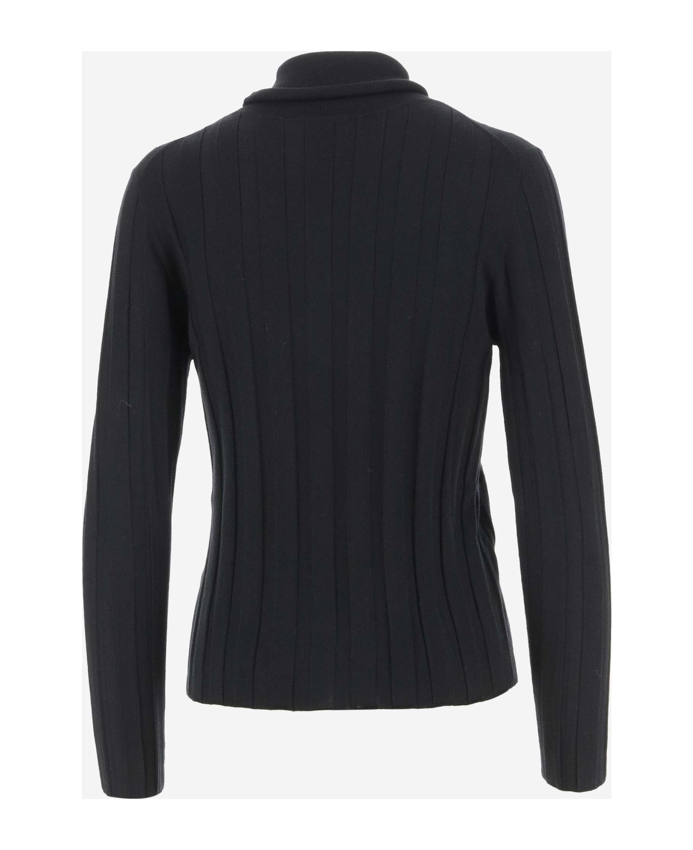 Allude Wool Pullover - Black