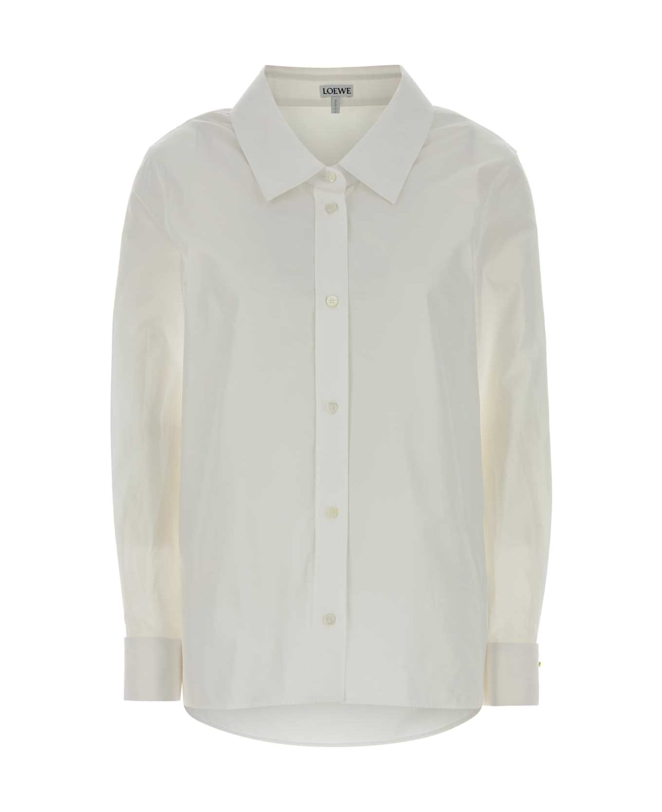 Loewe White Poplin Shirt - WHITE