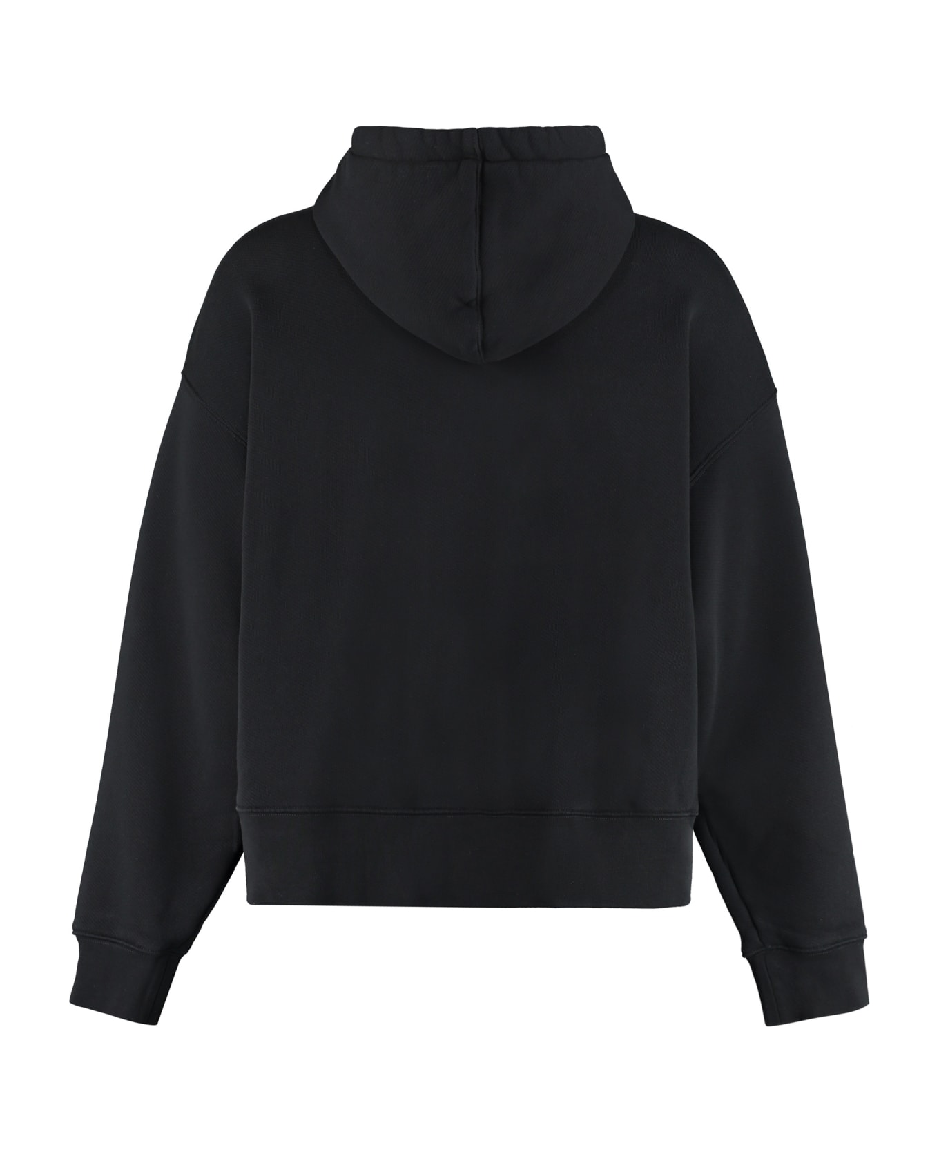 Palm Angels Logo Cotton Hoodie - black