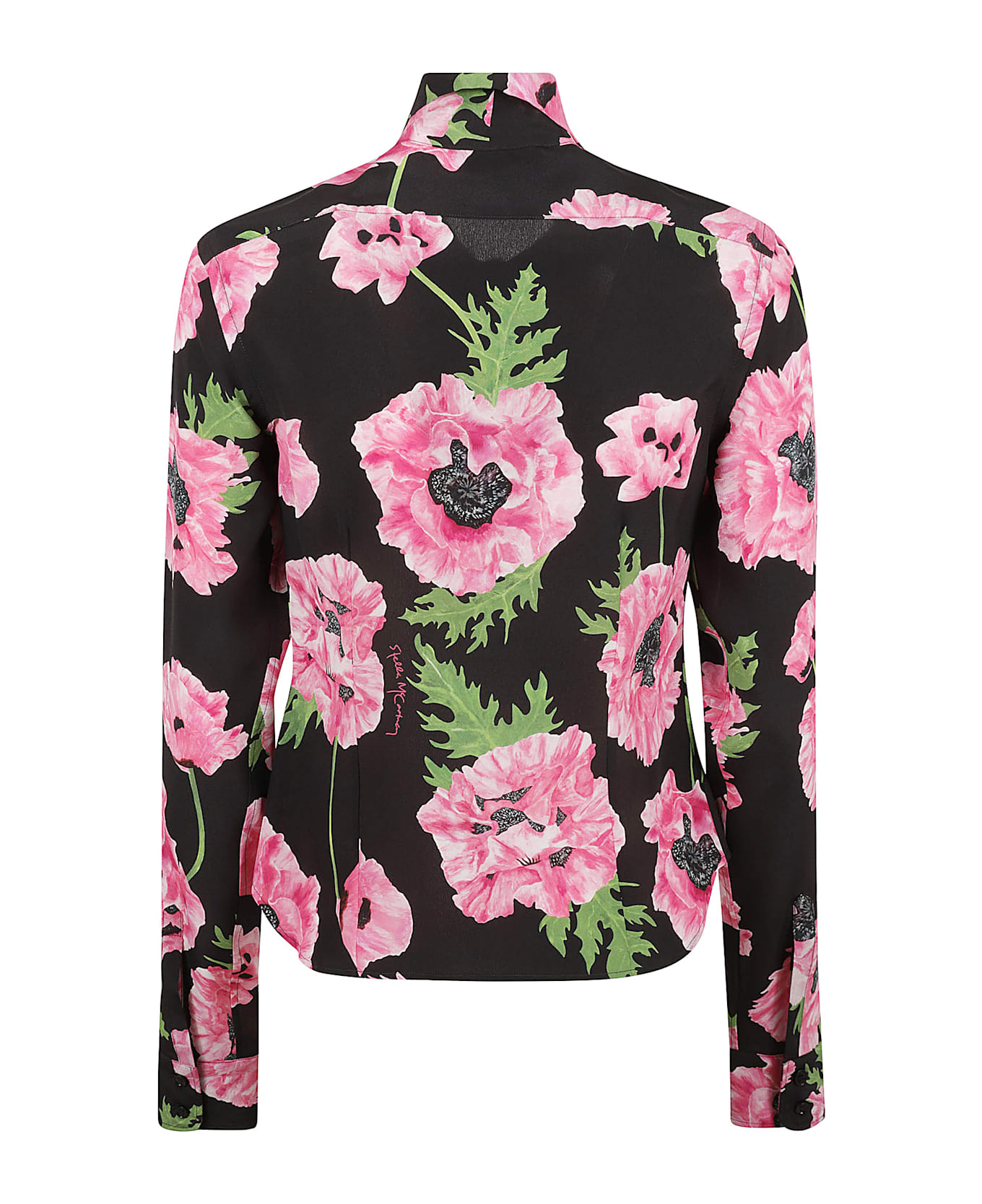 Stella McCartney Poppy Pussybow Blouse - Pink/Black