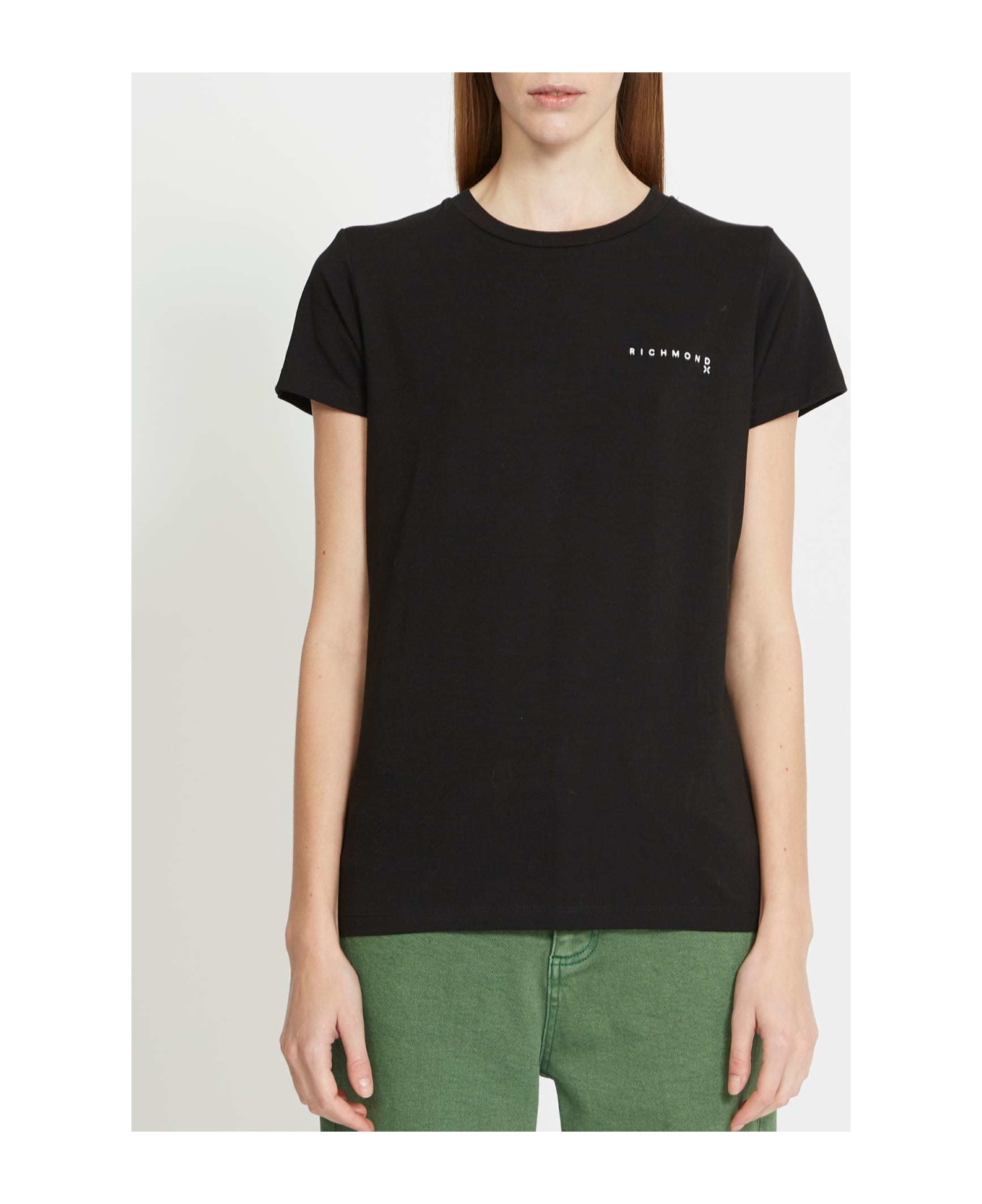 John Richmond T-shirt With Logo On The Front - Nero