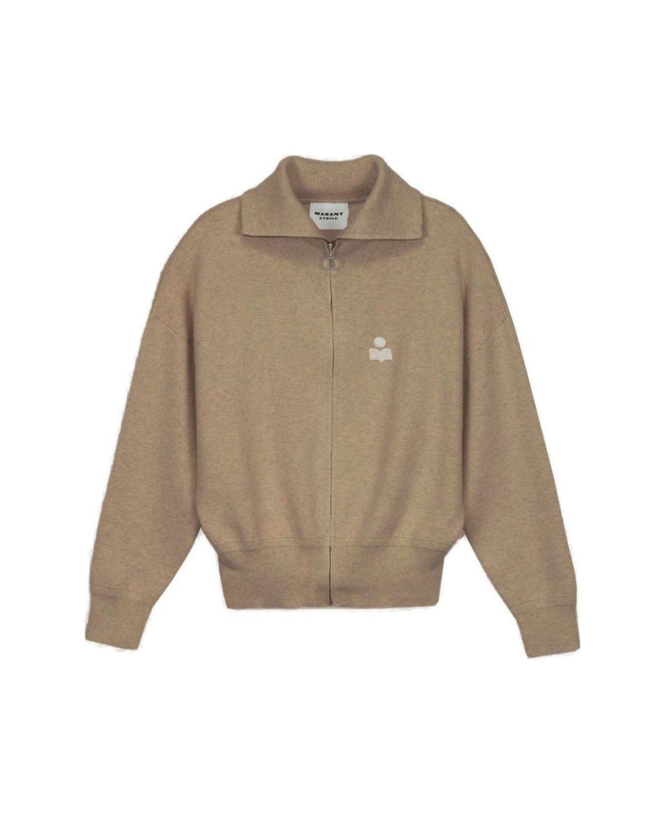 Marant Étoile Axelle Zip-up Cardigan - BEIGE