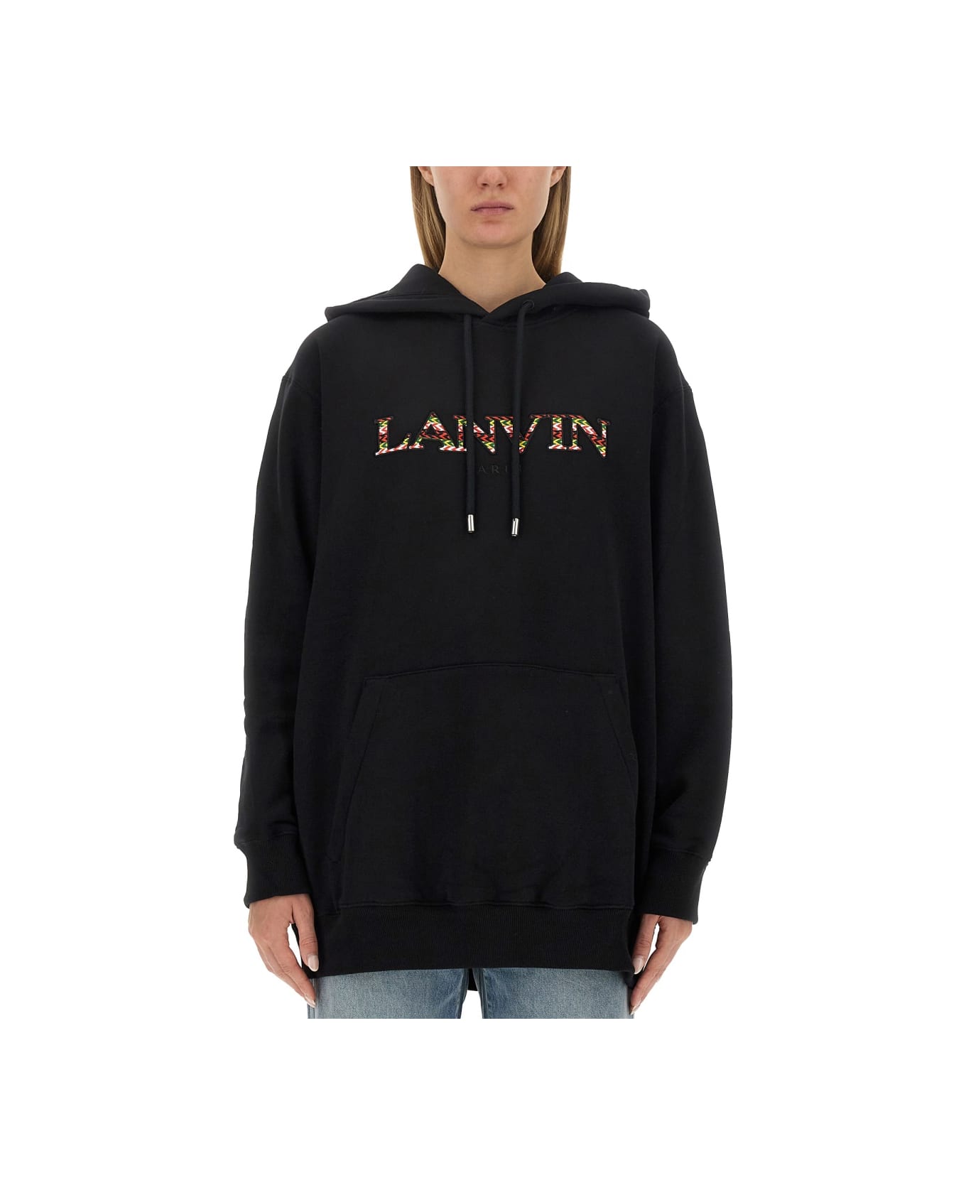 Lanvin Sweatshirt With Logo - BLACK フリース
