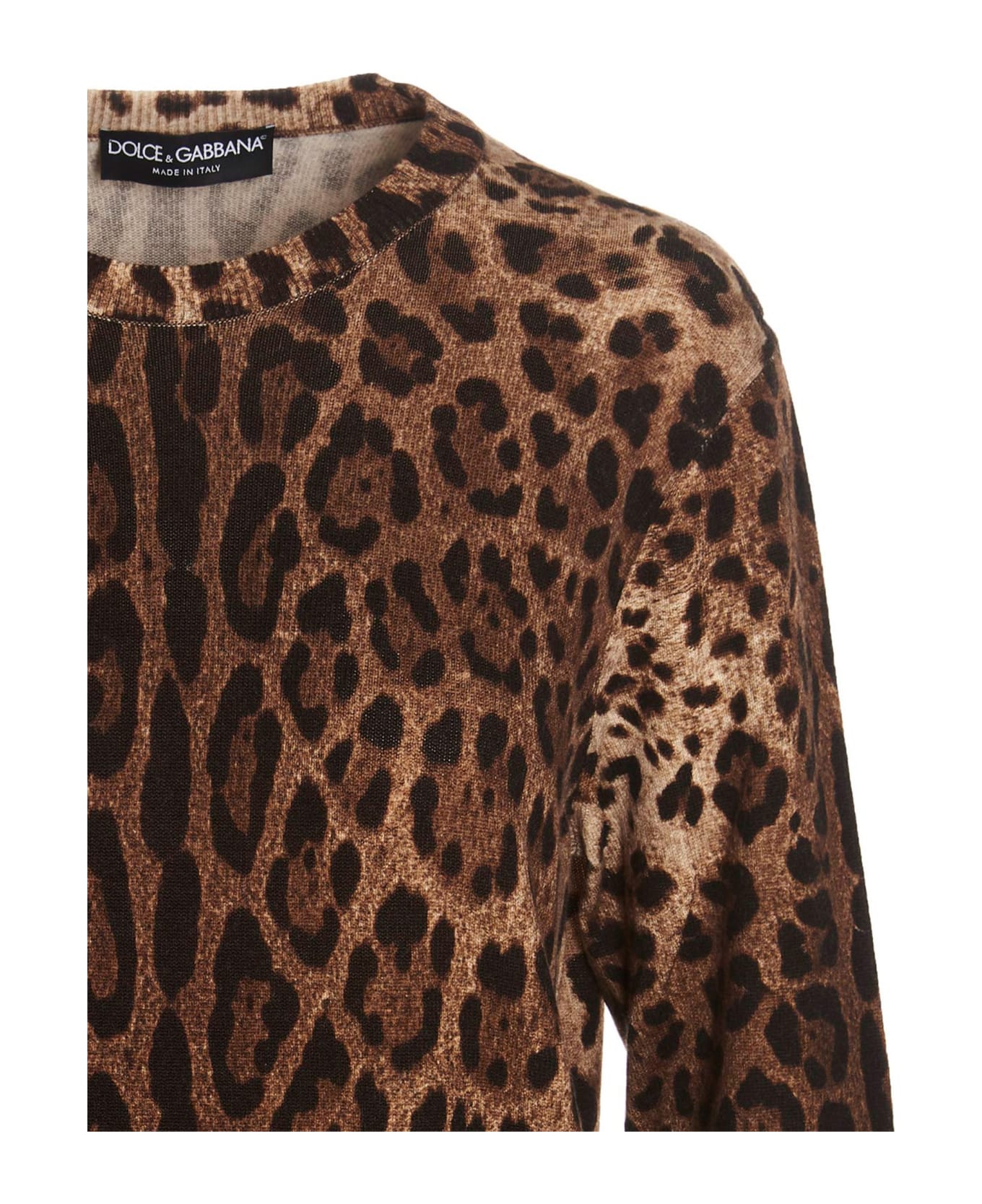Dolce & Gabbana Animal Print Cashmere Sweater - Multicolor