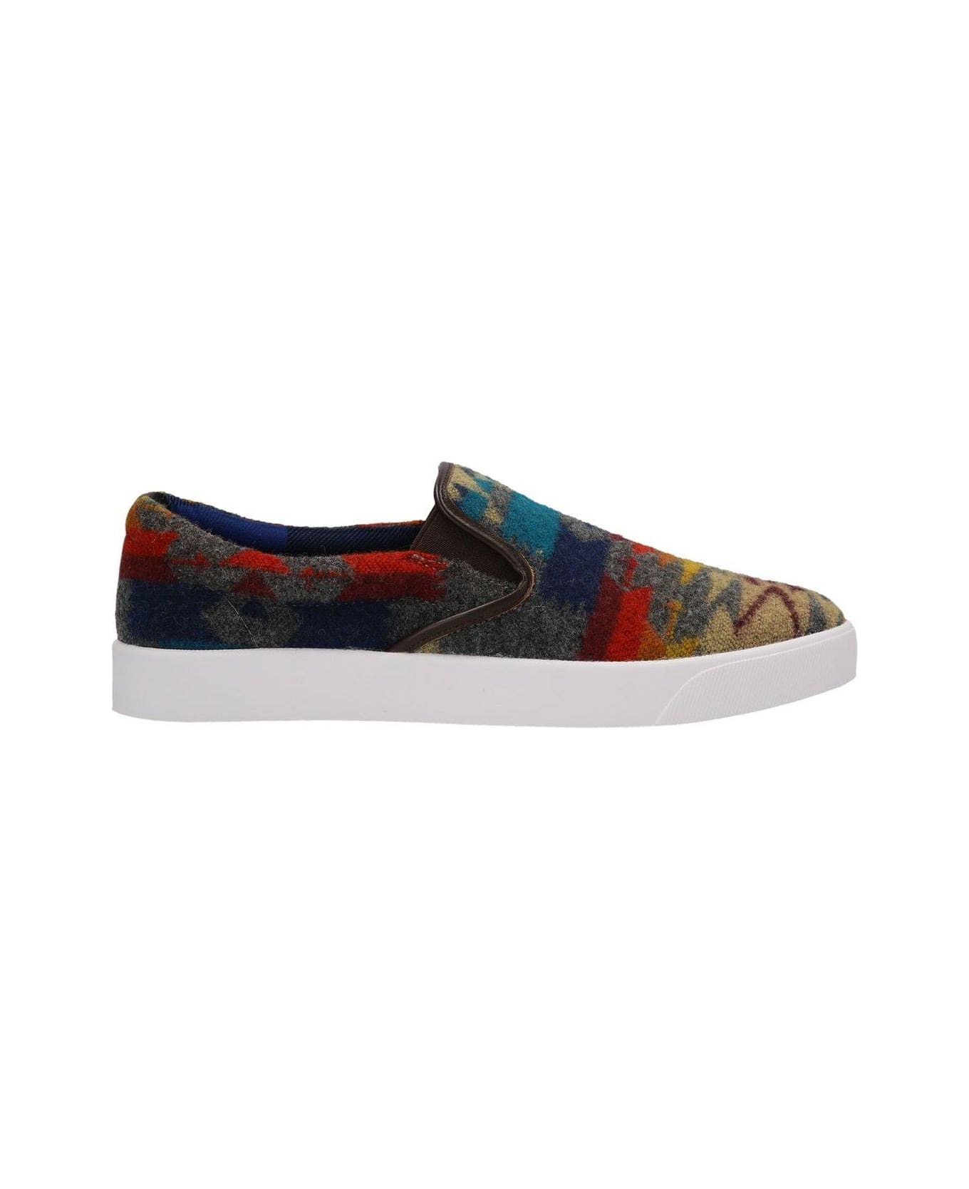 Junya Watanabe Jacquard Slip-on Sneakers - Grey