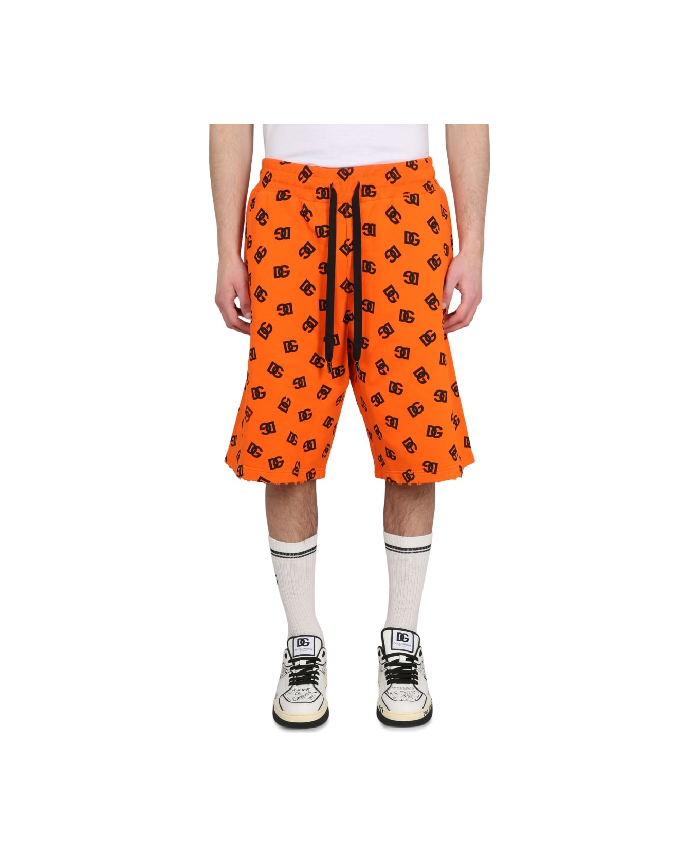Dolce 
Gabbana Bermuda With Logo - ORANGE