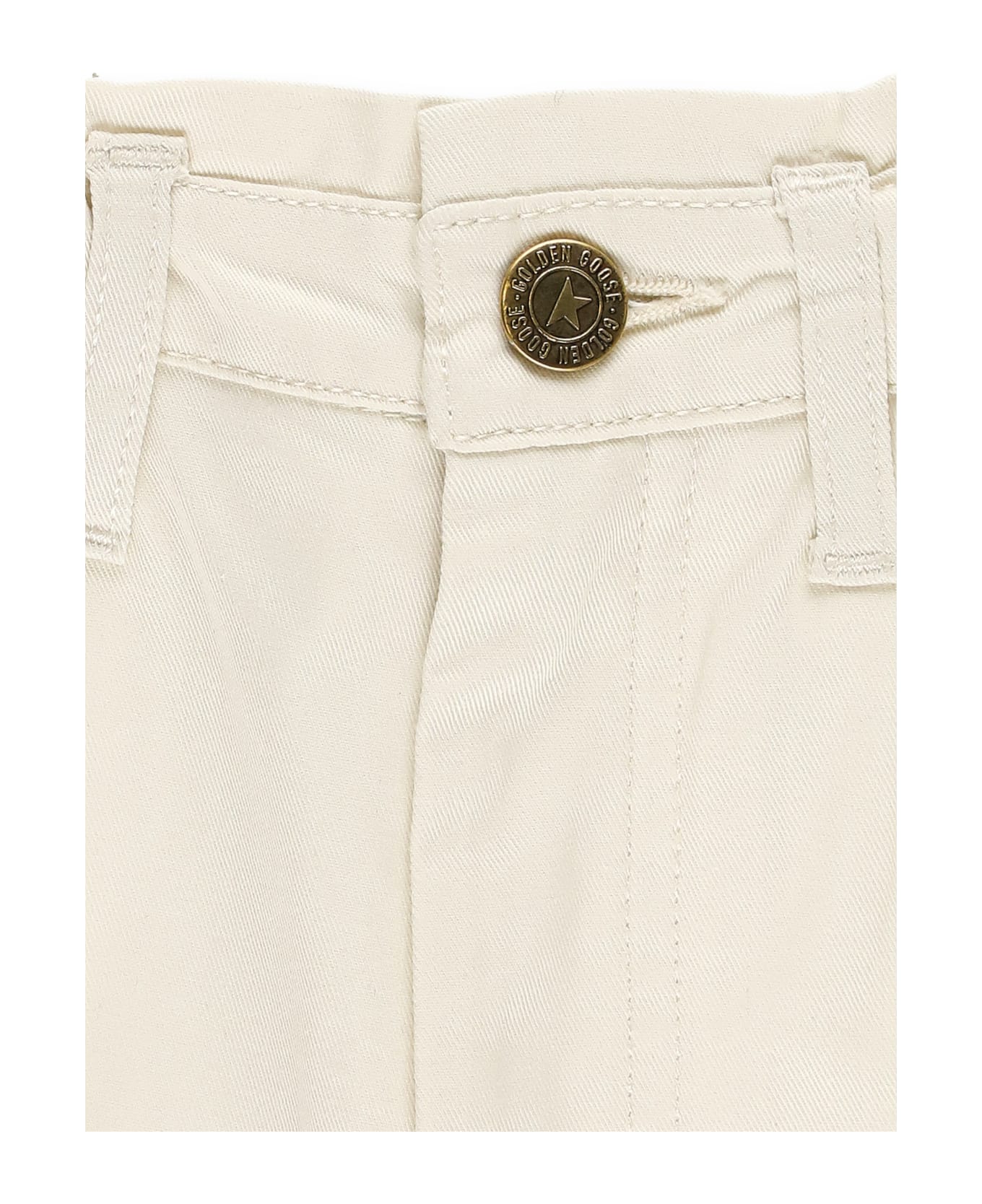 Golden Goose Cotton Palazzo Jeans - Ivory