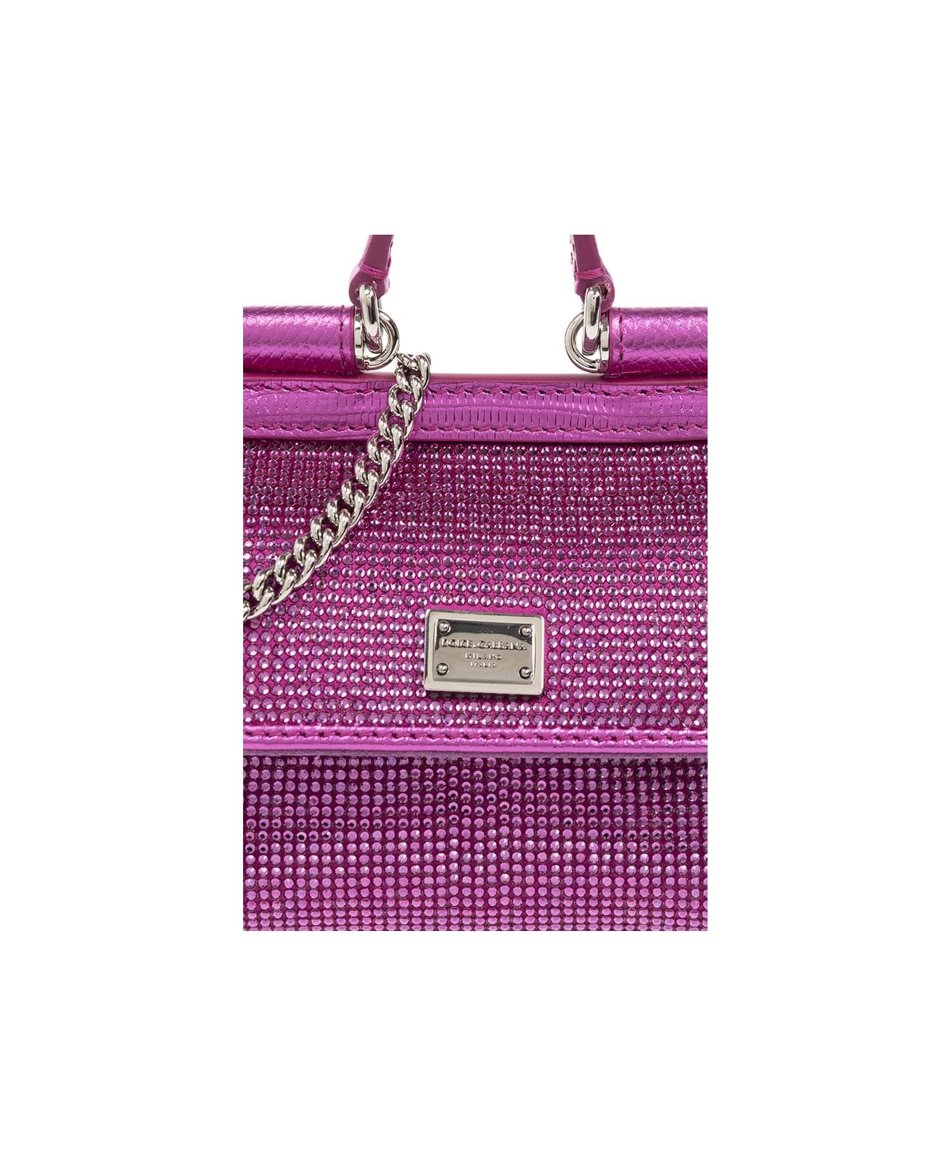 Dolce & Gabbana Shoulder Bag With Logo - Bouganville/fuxia