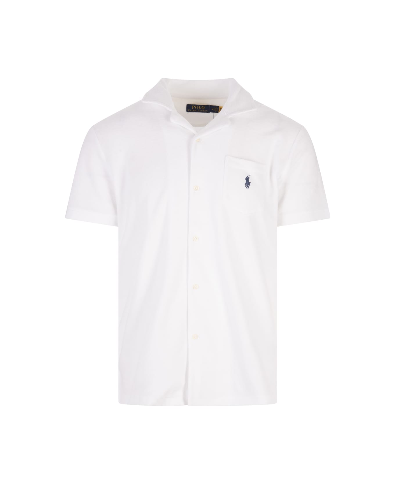 Polo Ralph Lauren Custom Slim-fit Shirt In White Terry - Bianco