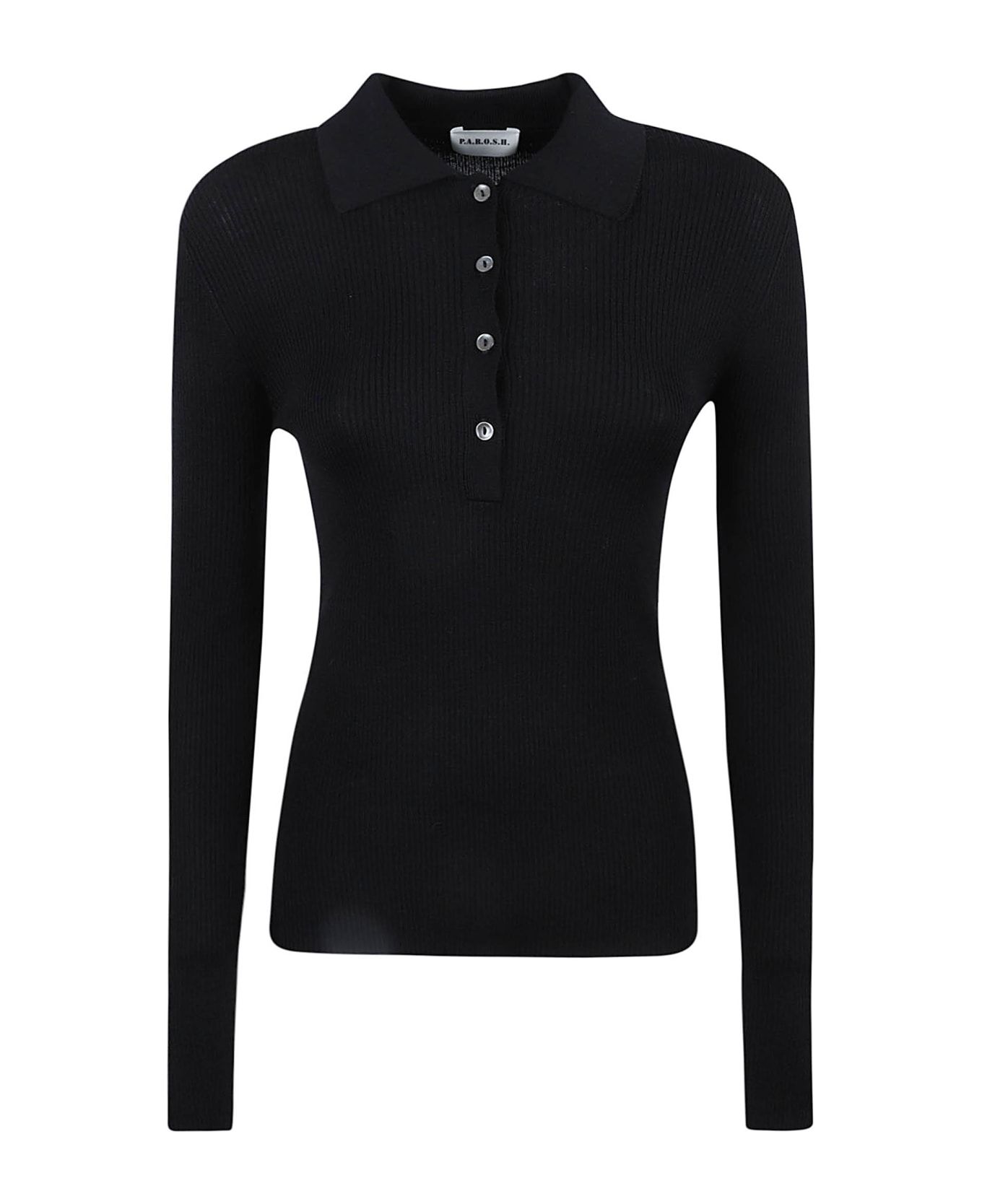 Parosh Leila Sweater - Black ポロシャツ
